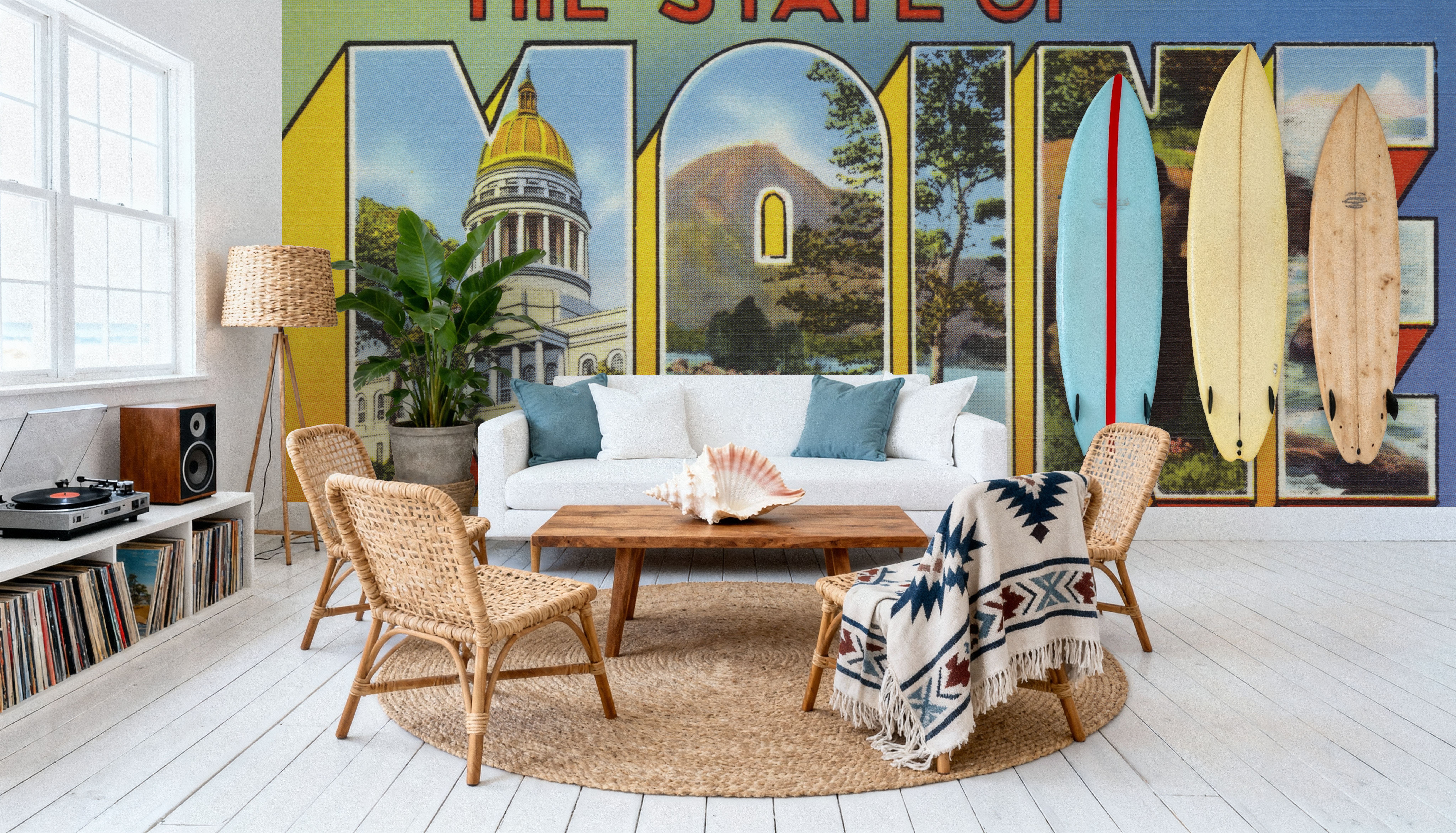 Greetings from Maine - Screenprint Postcard