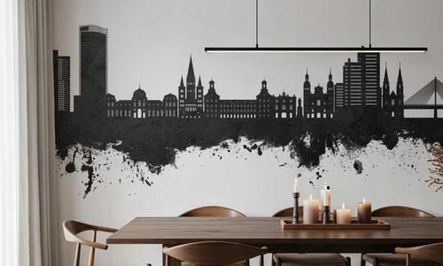 Bonn Skyline Black & White
