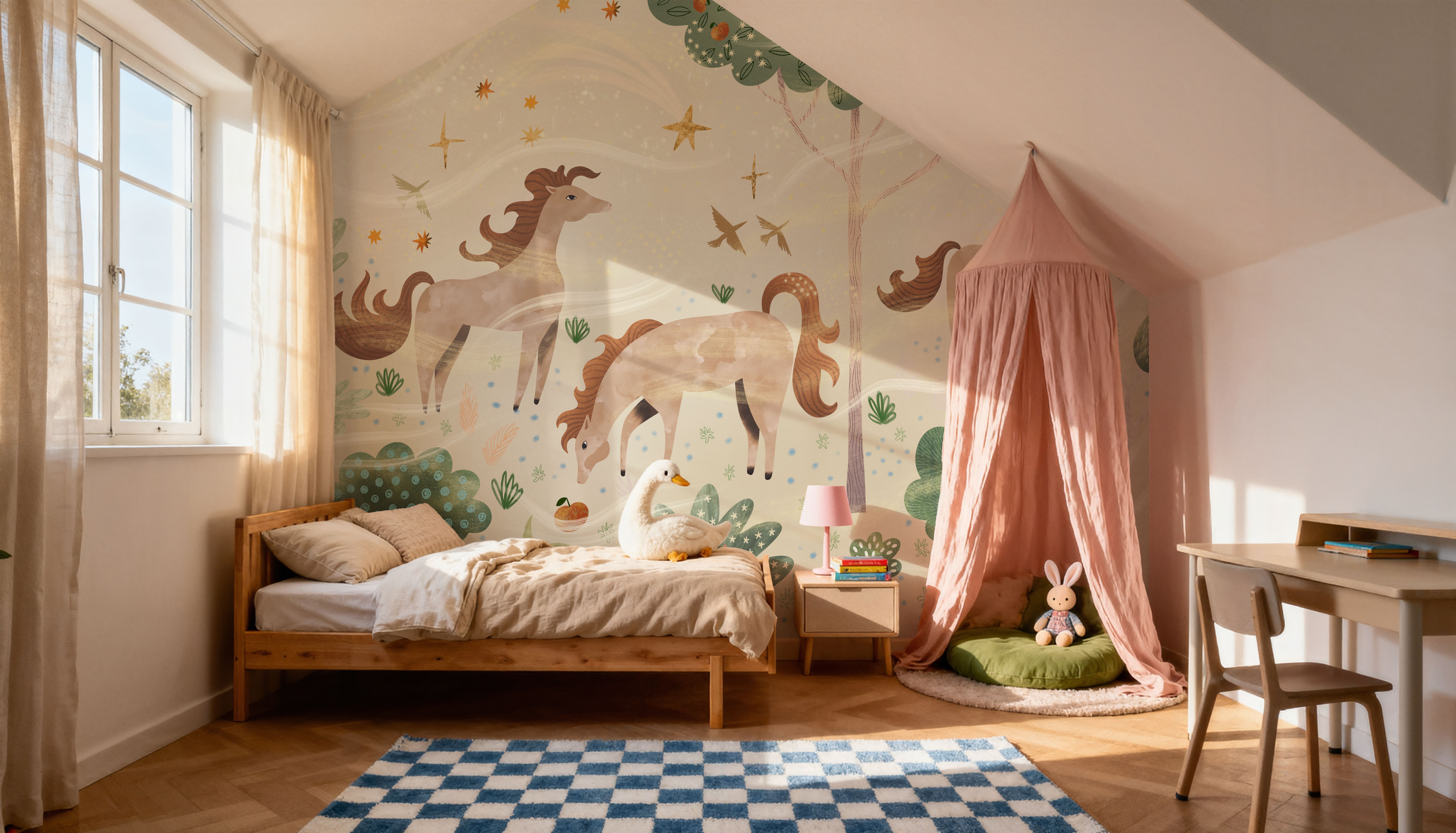 Enchanted Horses, Ecru