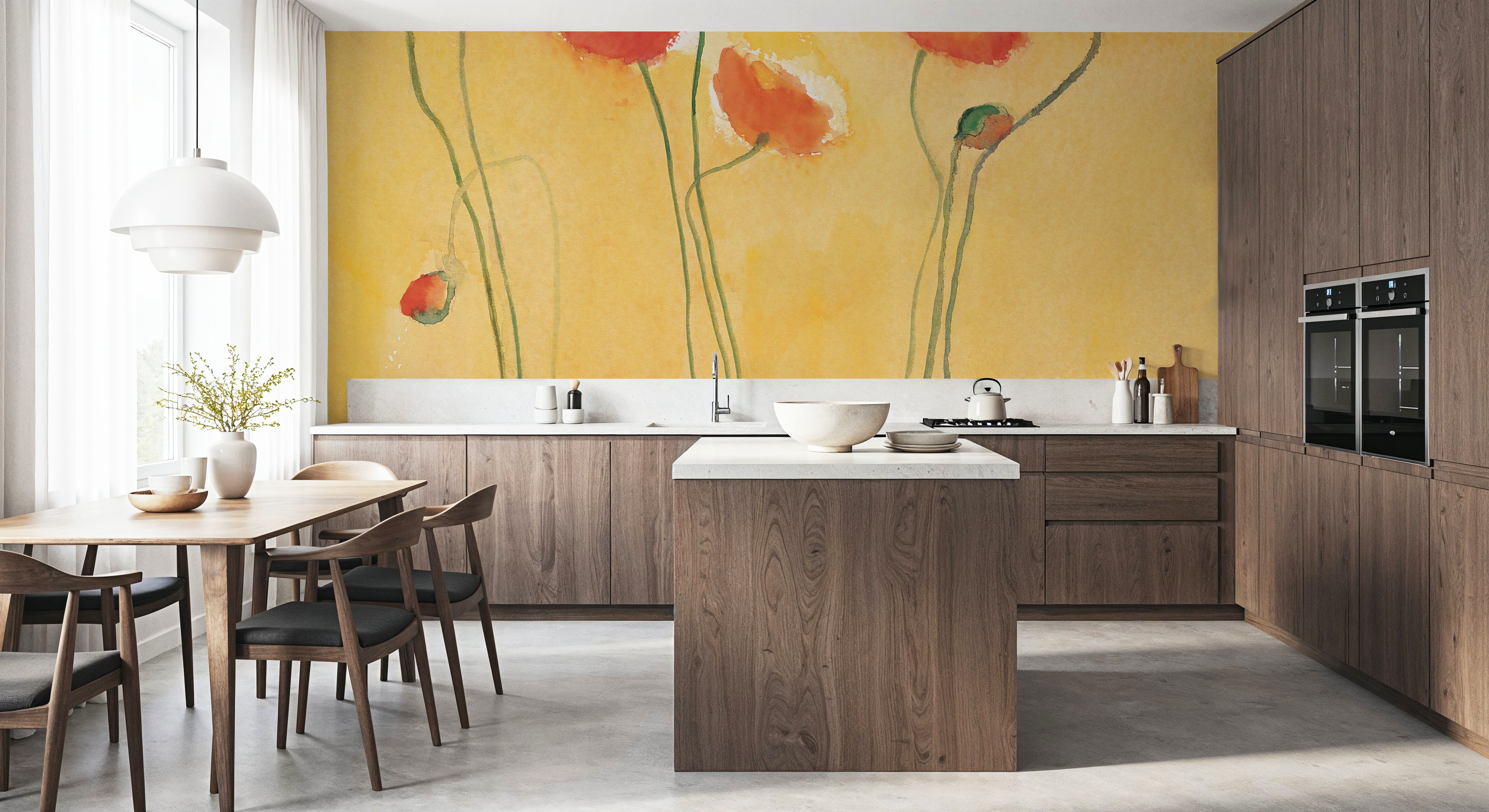 Cadmium Orange Poppies