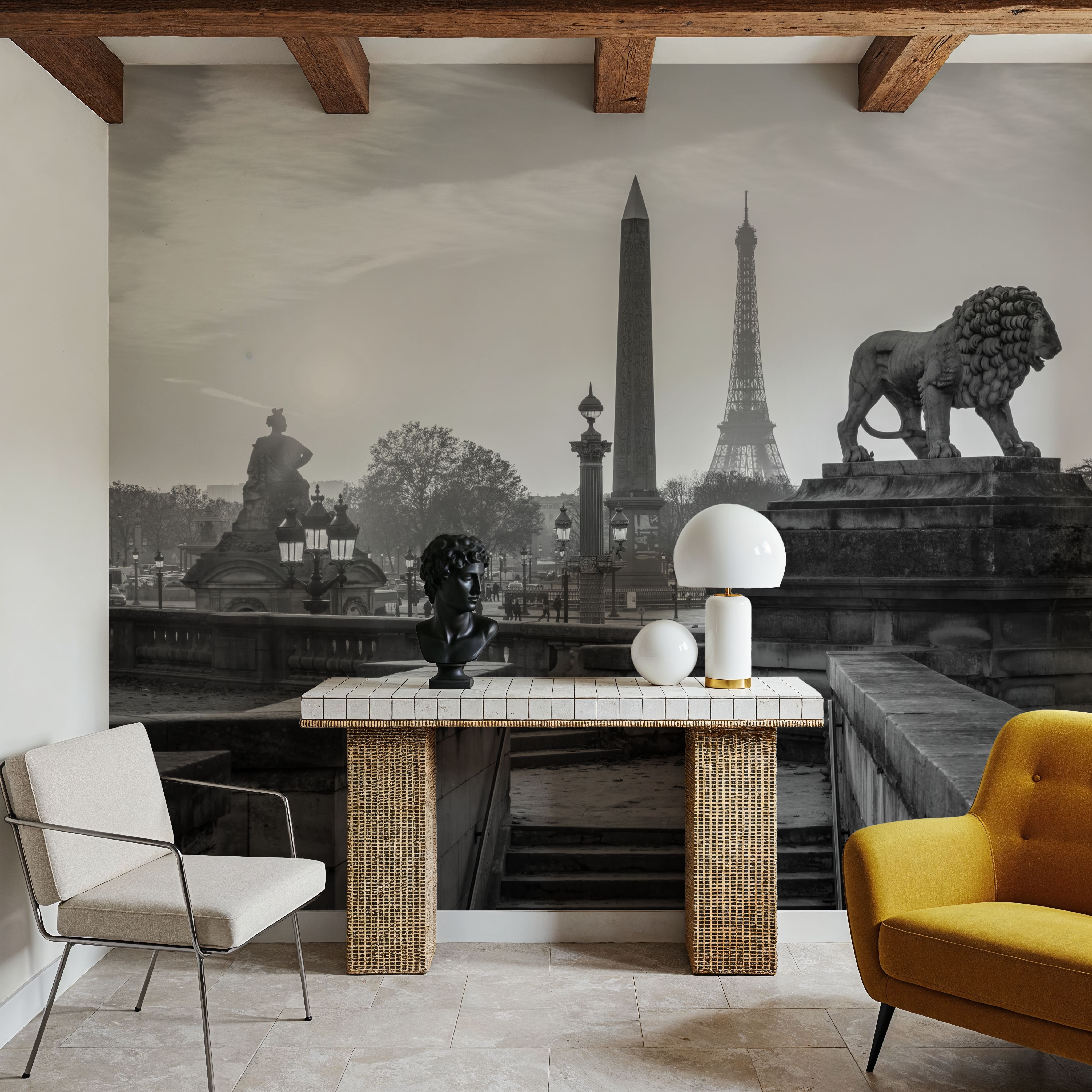 Place de la Concorde at Sunset BW