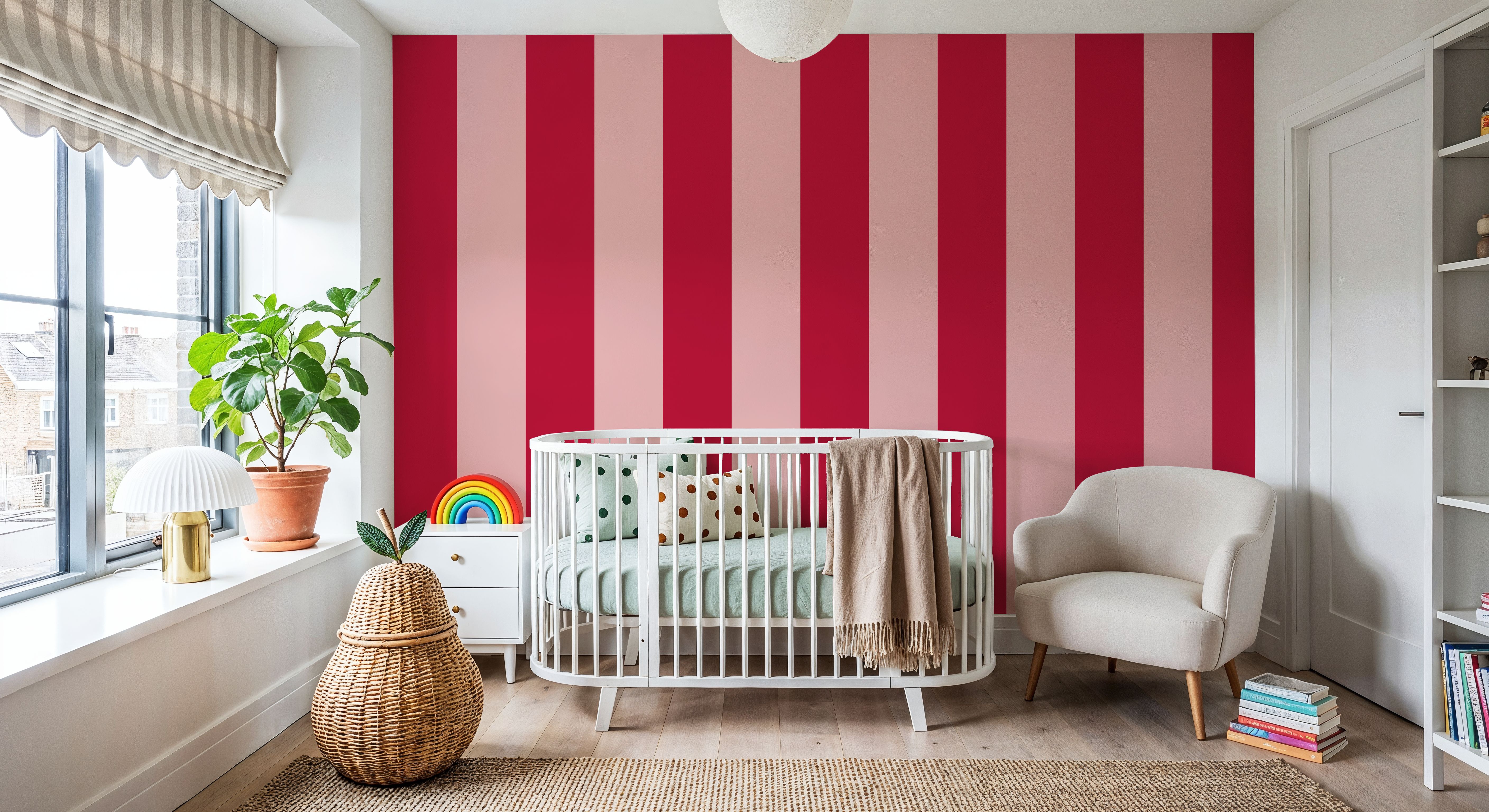Circus Stripes, Red & Pink