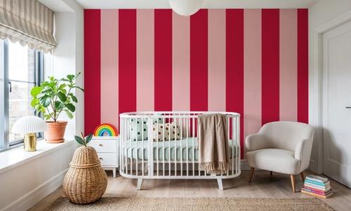 Circus Stripes, Red & Pink
