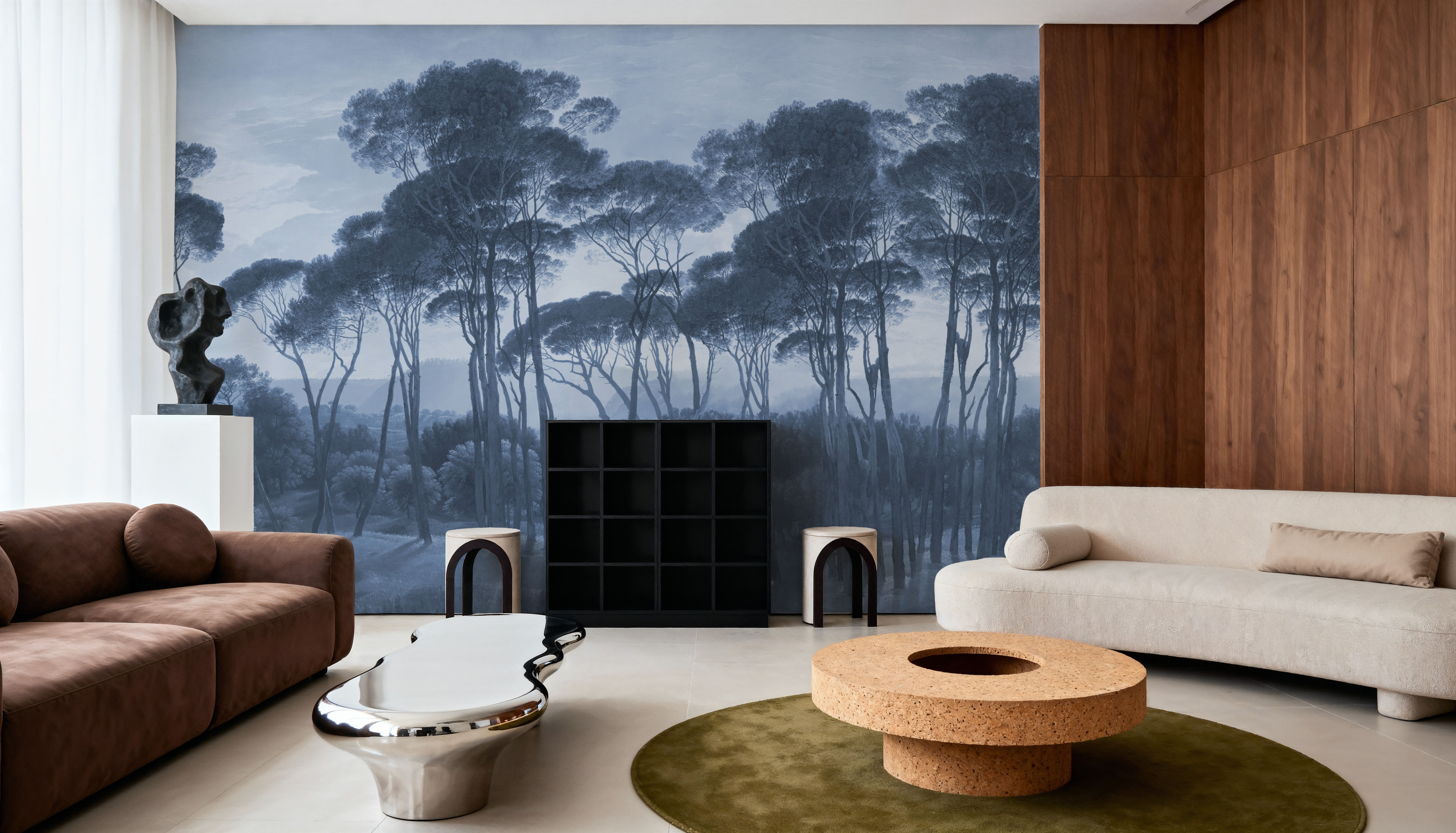 Mediterranean Pine Landscape, Blues