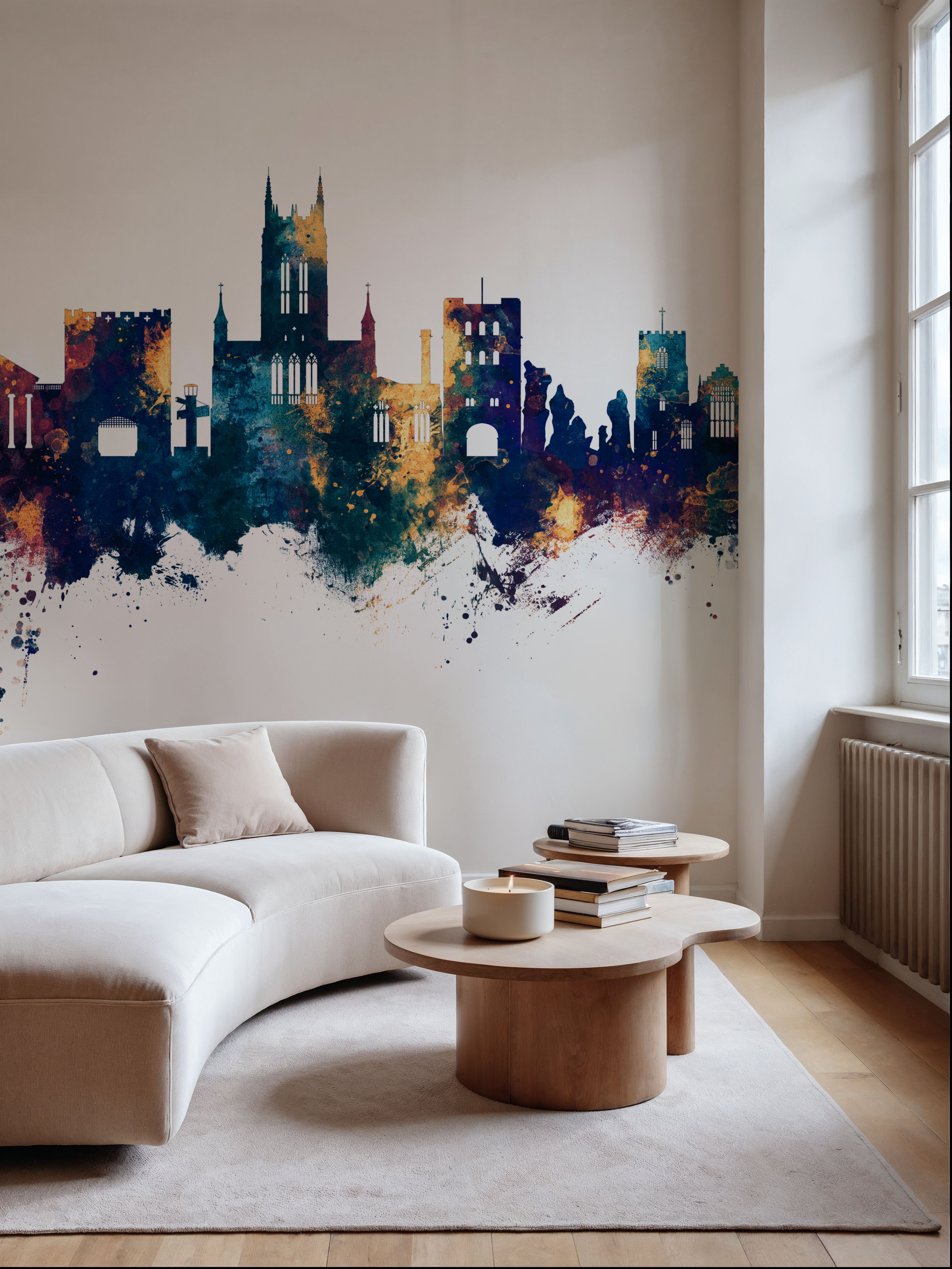 Bury St Edmunds England Skyline Blue & Bronze