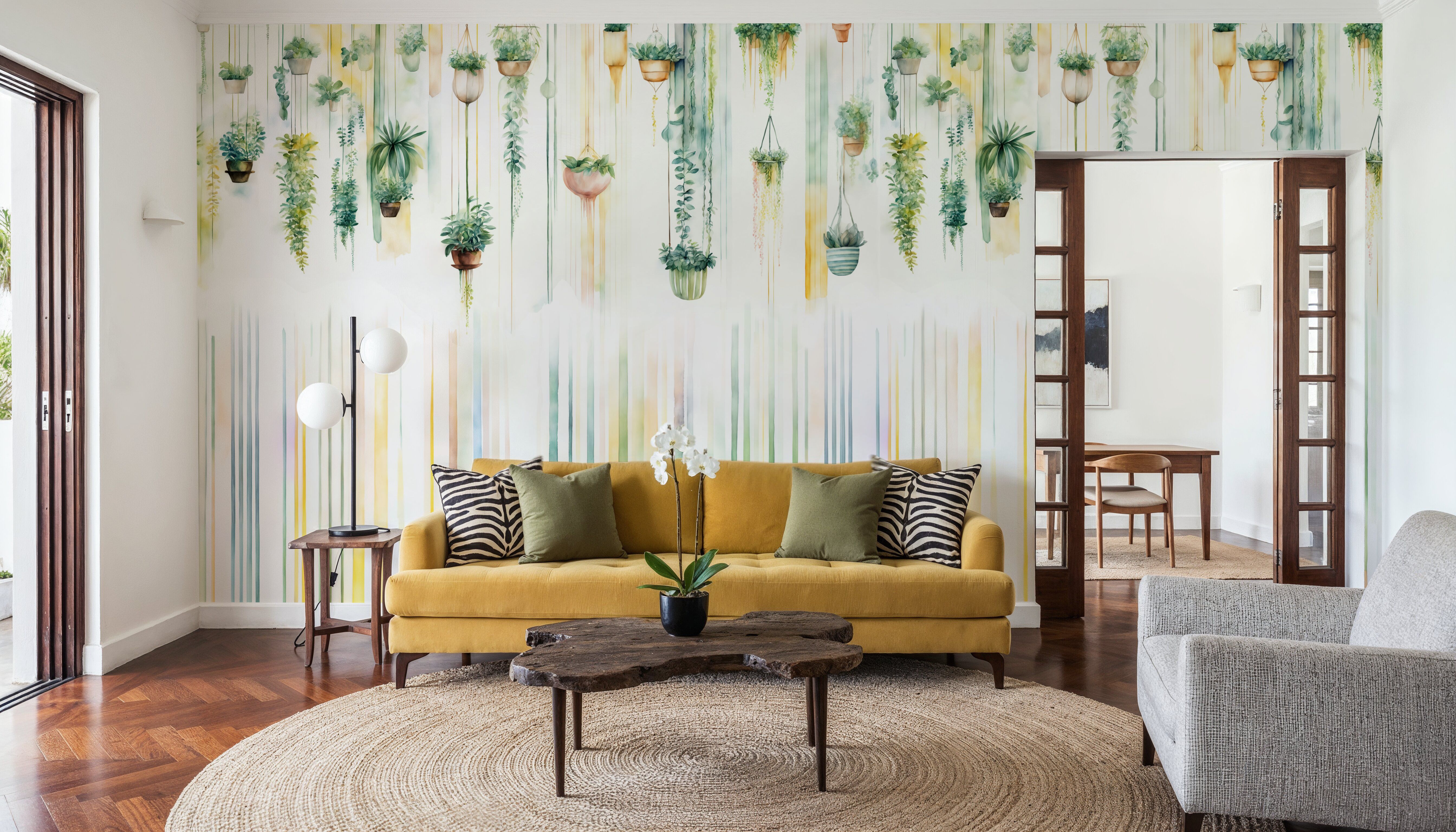 Hanging Watercolor Gardens Color