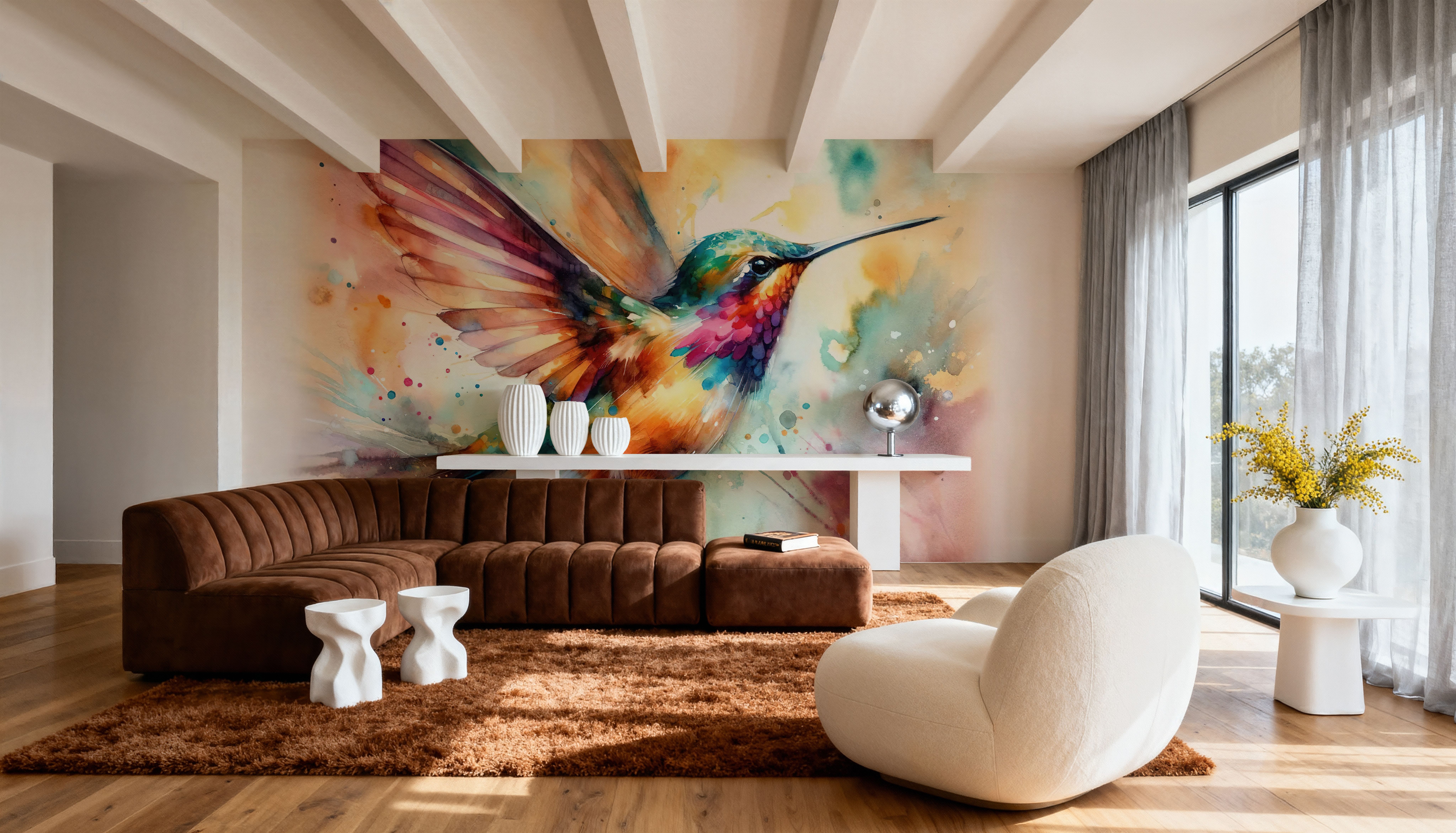 Iridescent Hummingbird Mid Flight