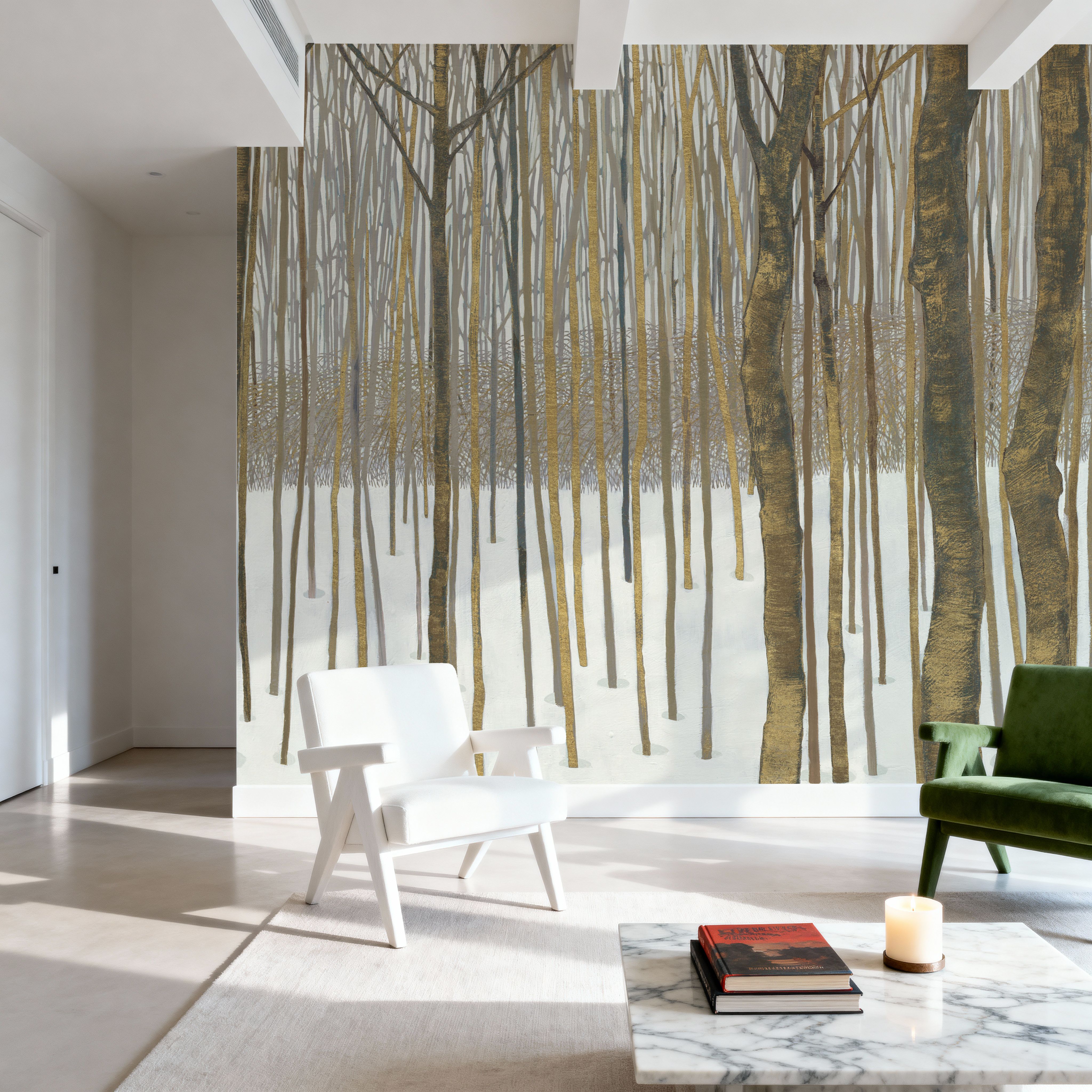 Woods in Winter Gold