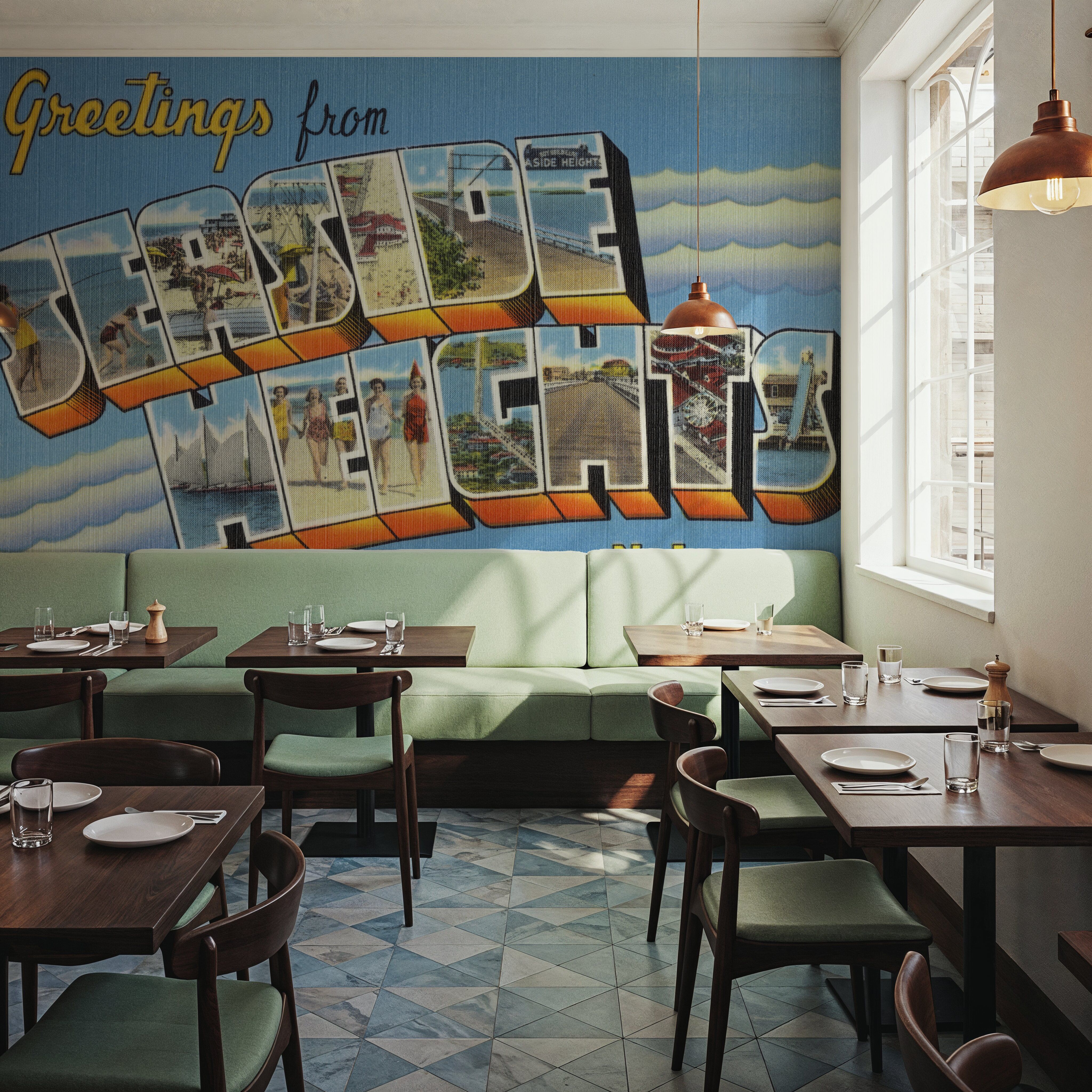 Greetings from Seaside Heights - Screenprint Postcard