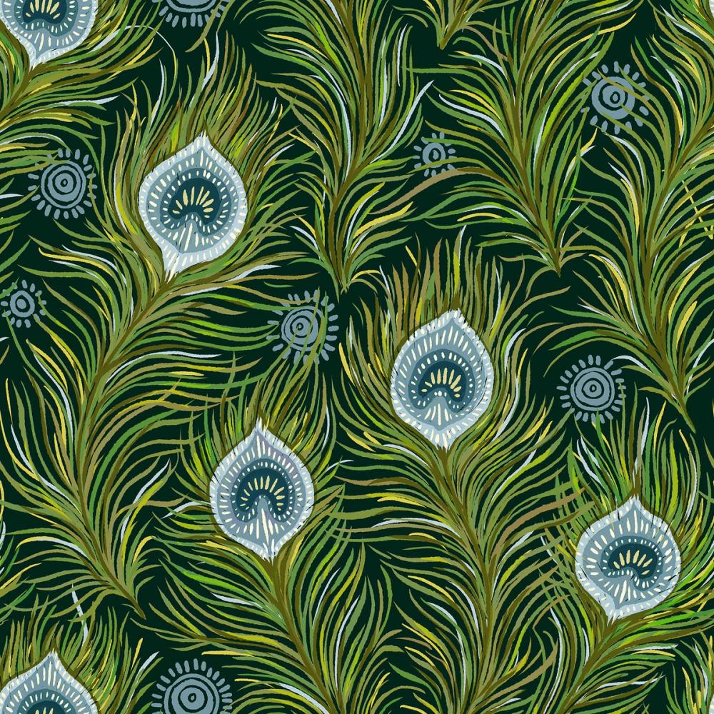 Boho Peacock Feathers, Grass & Sky