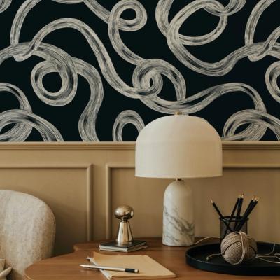 Swirl, White on Black