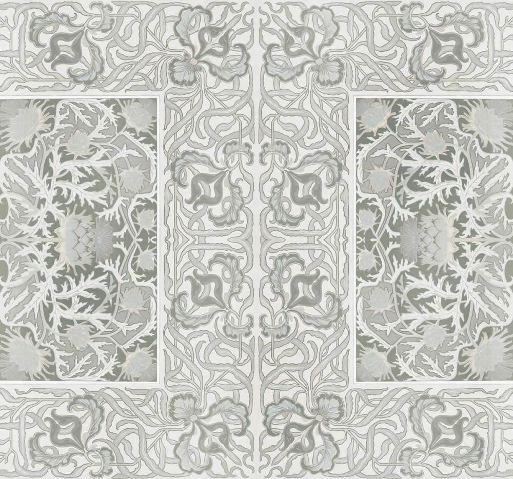 Iris & Thistle Ornament, Sage