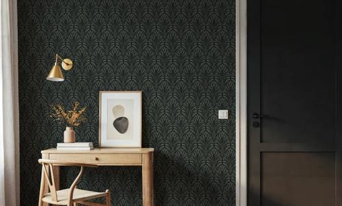 Brushstroke Fan Scallop, French Green