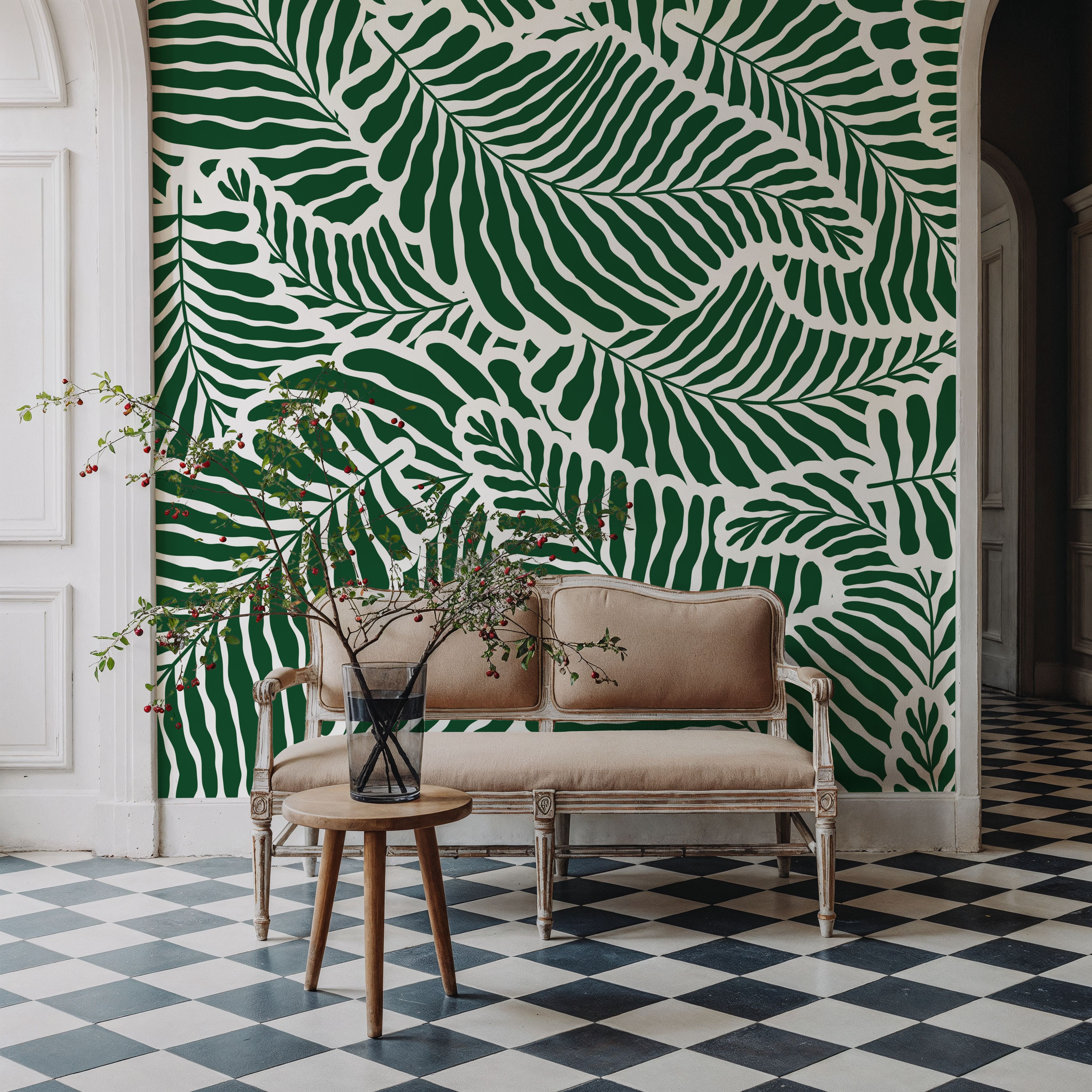 Fern Cut-Outs Pattern, Malachite Green