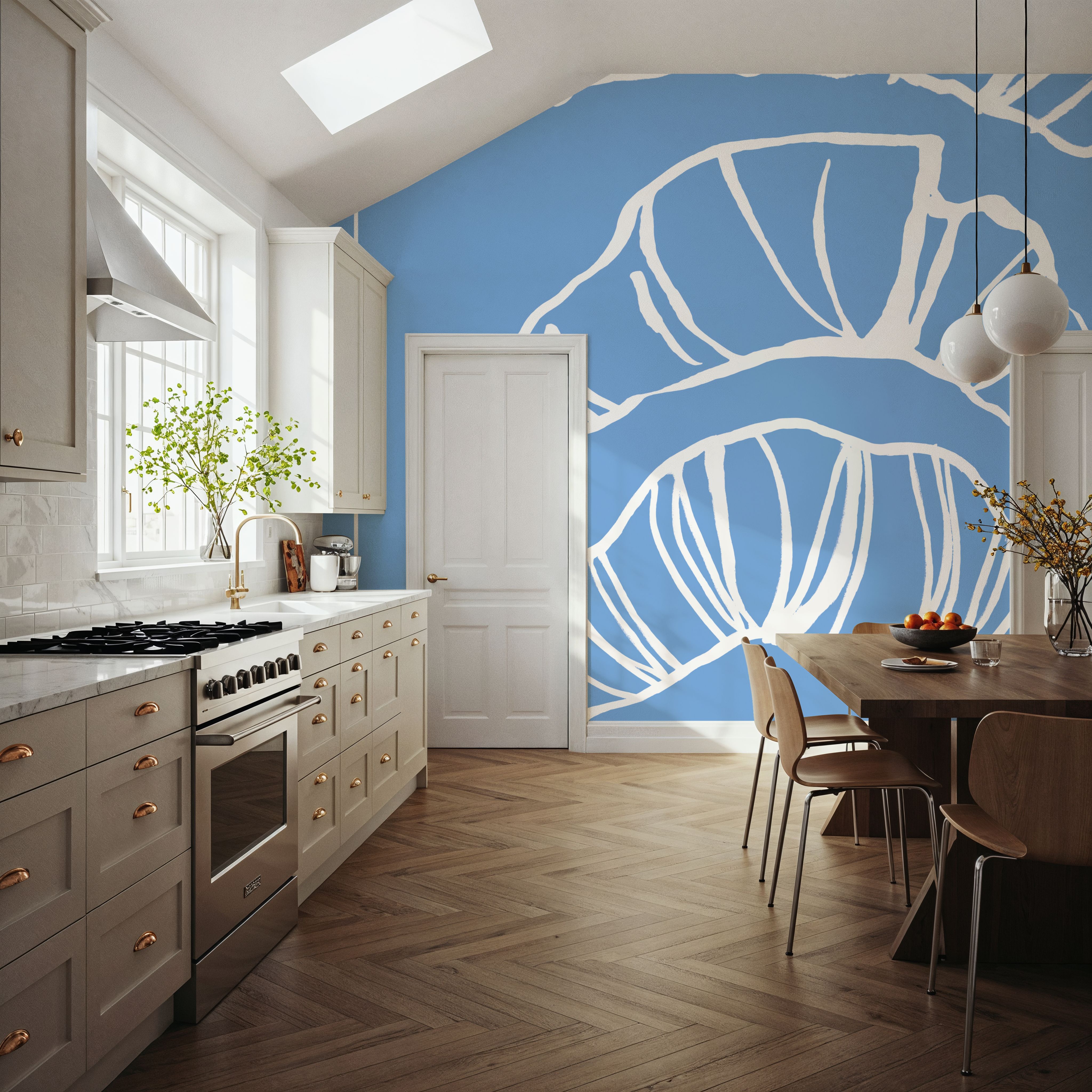 Breakfast Doodles VI Blue