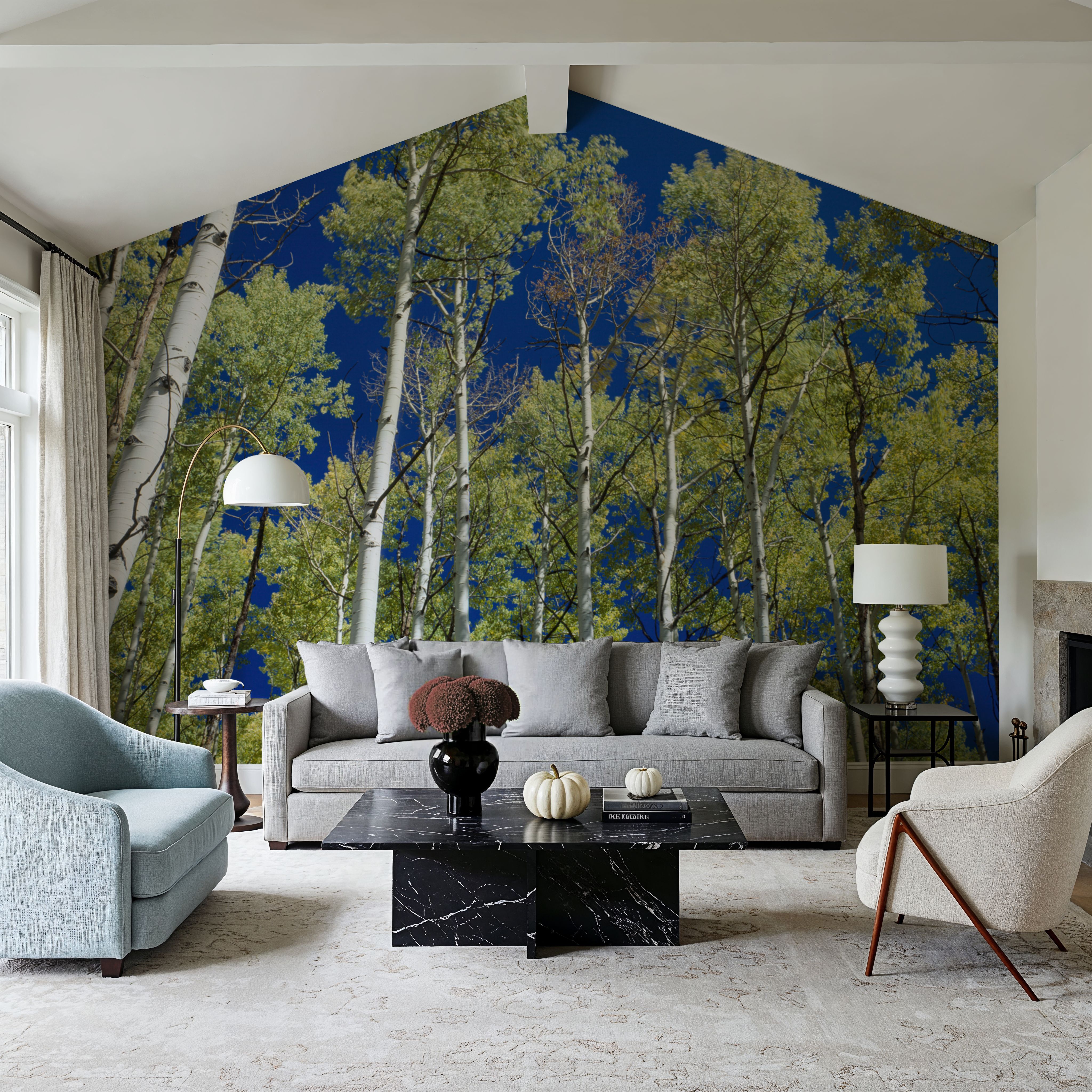 Cobalt Birch Forest