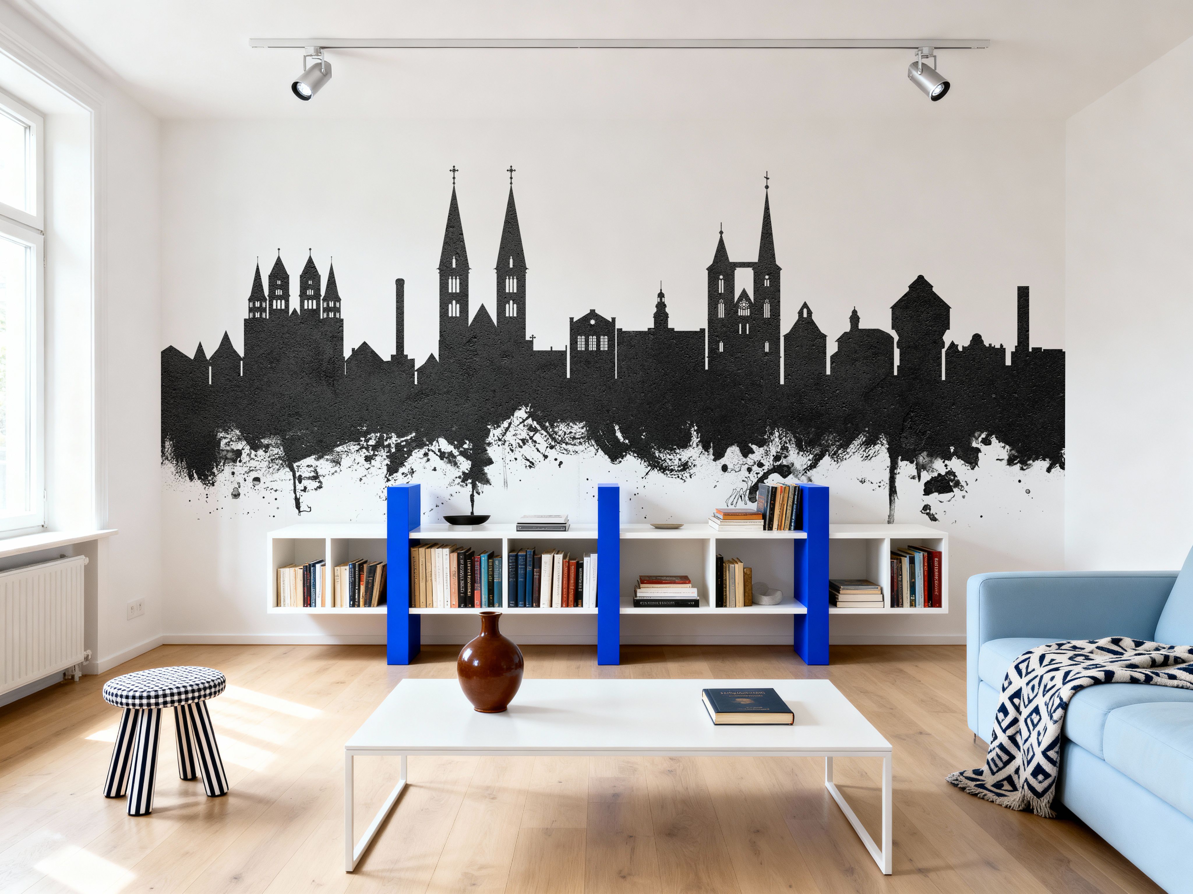 Halberstadt Germany Skyline Black & White