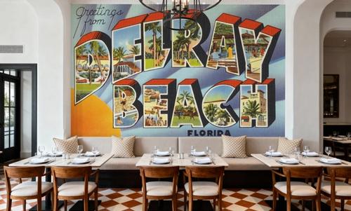 Greetings from Delray Beach - Screenprint Postcard