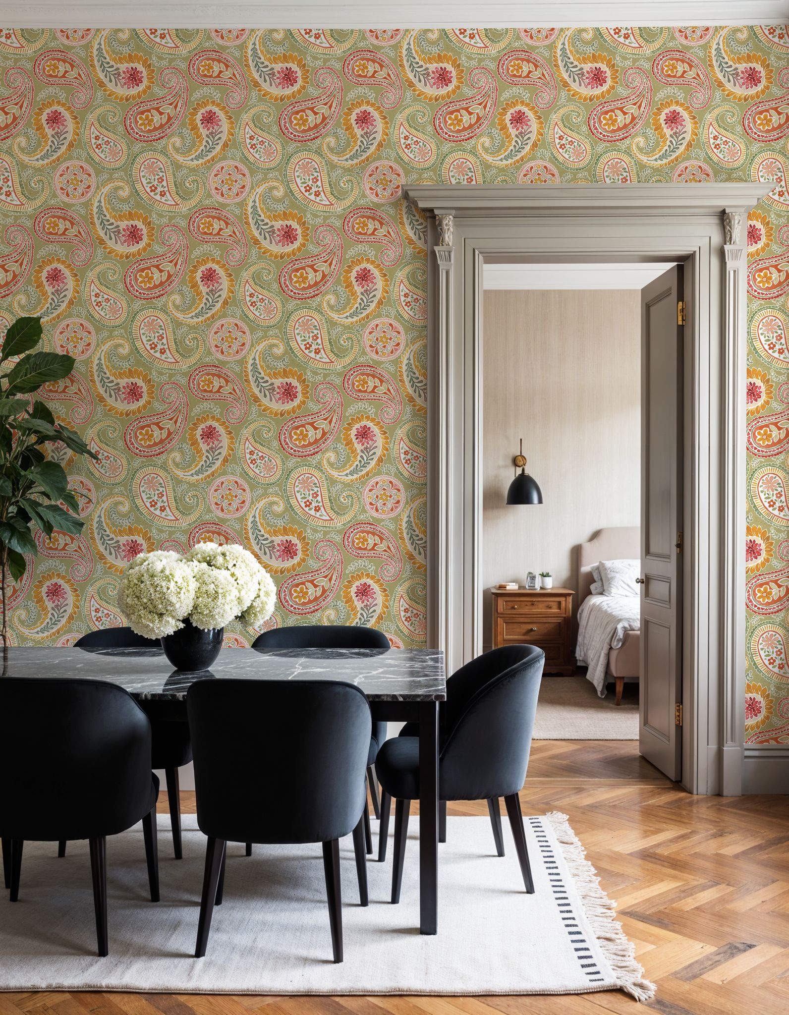 Harvest Paisley Swamp Green