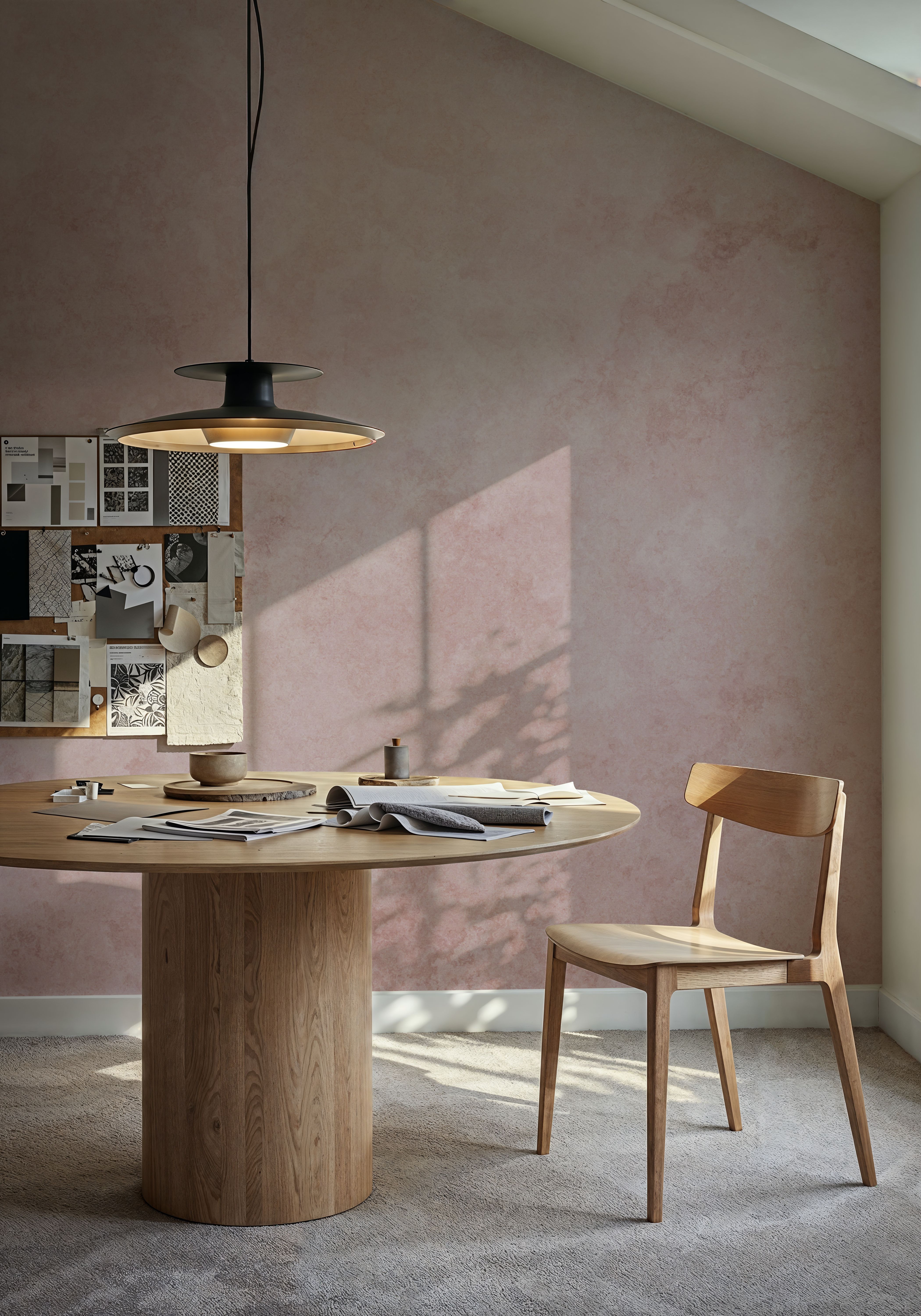 Subtle Plaster Wall, Soft Pink