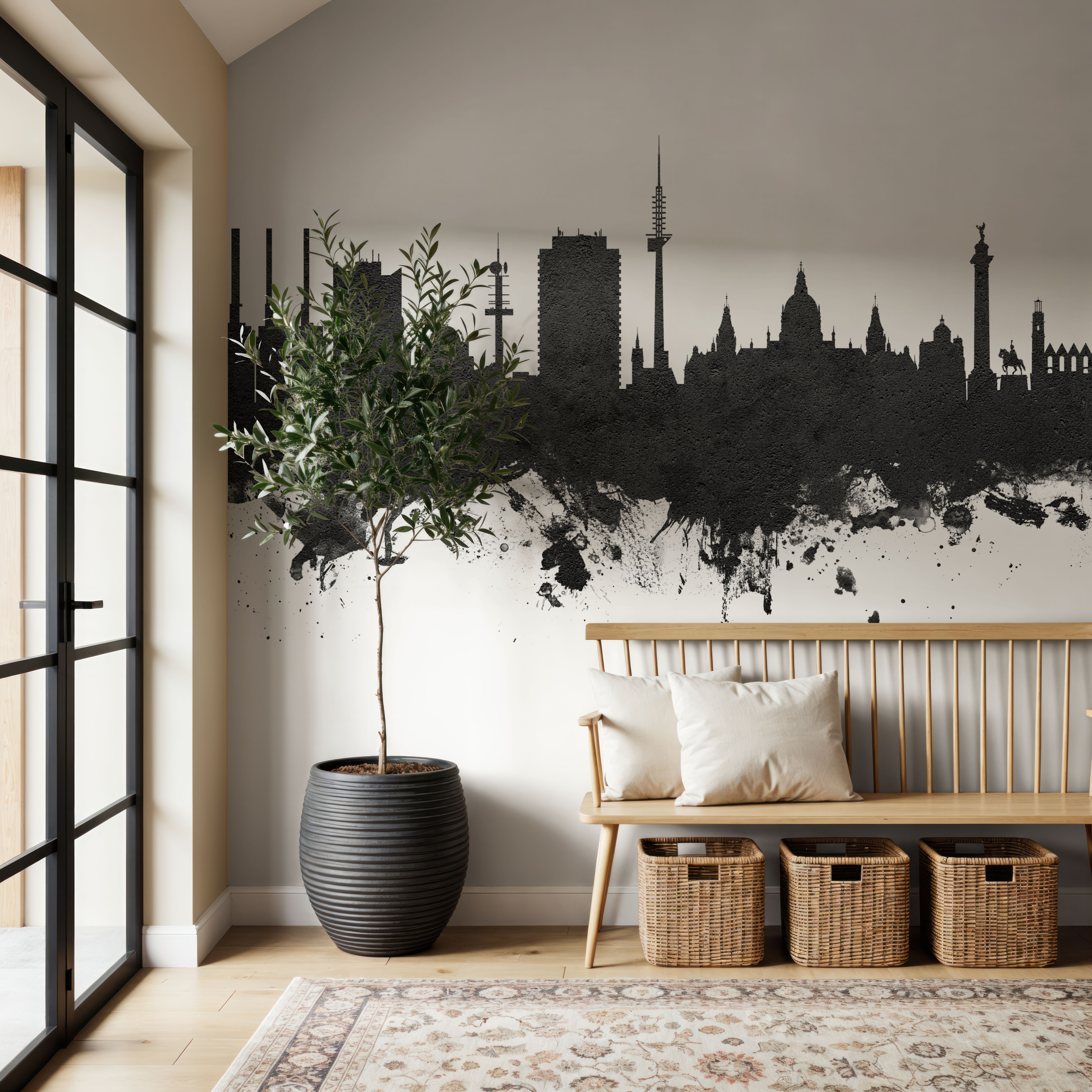 Hannover Germany Skyline Black & White