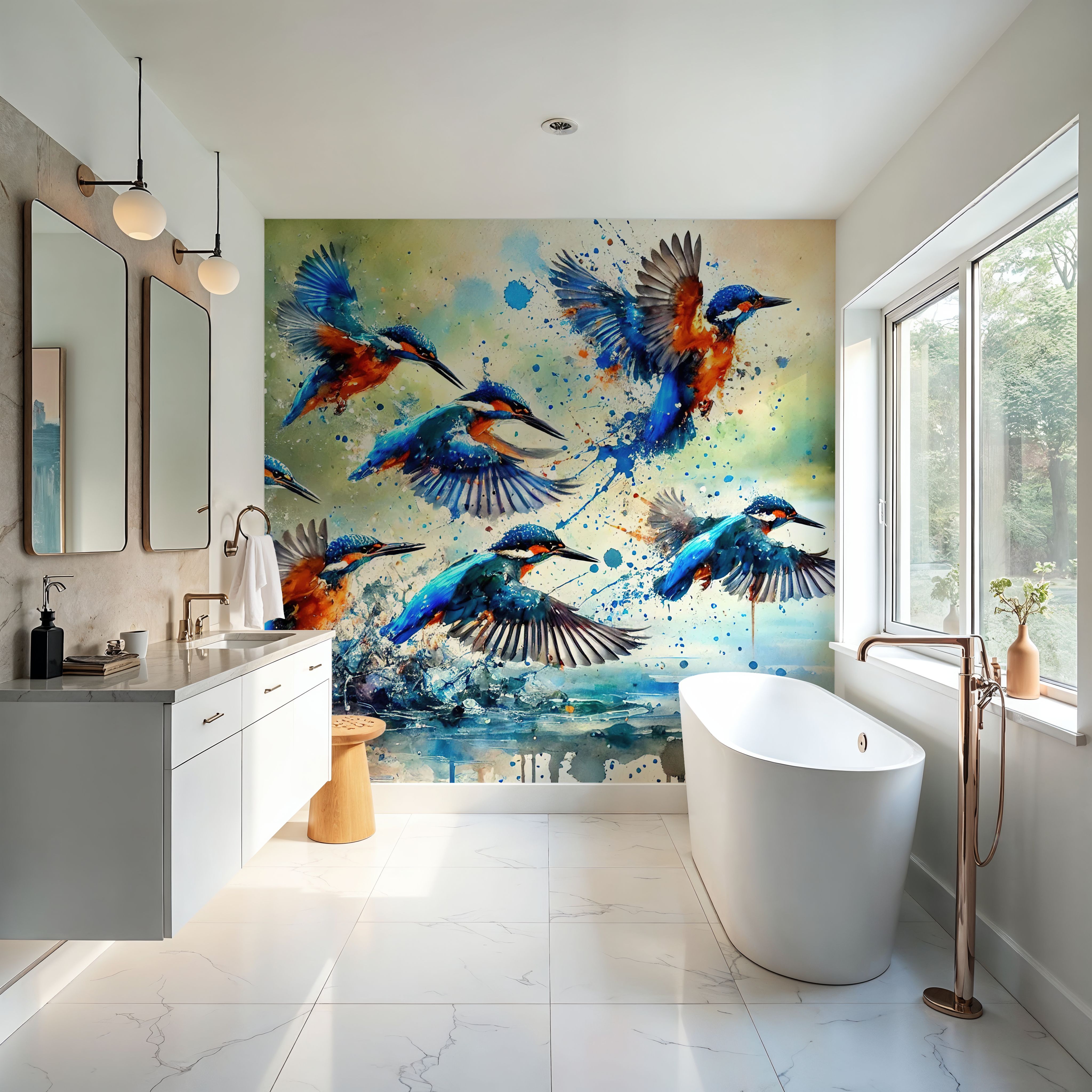 Aqua Flight of Kingfishers