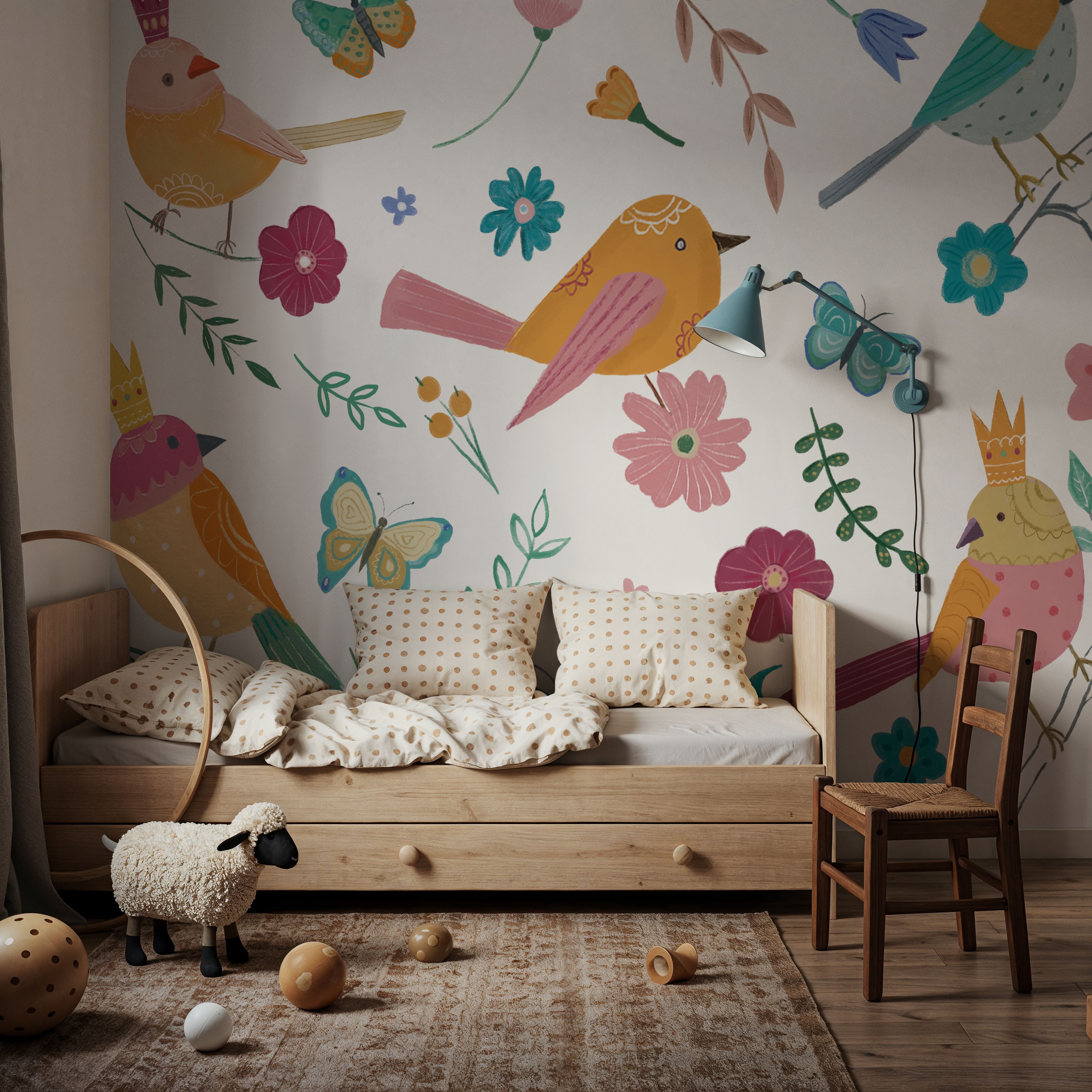 Royal Birds on White