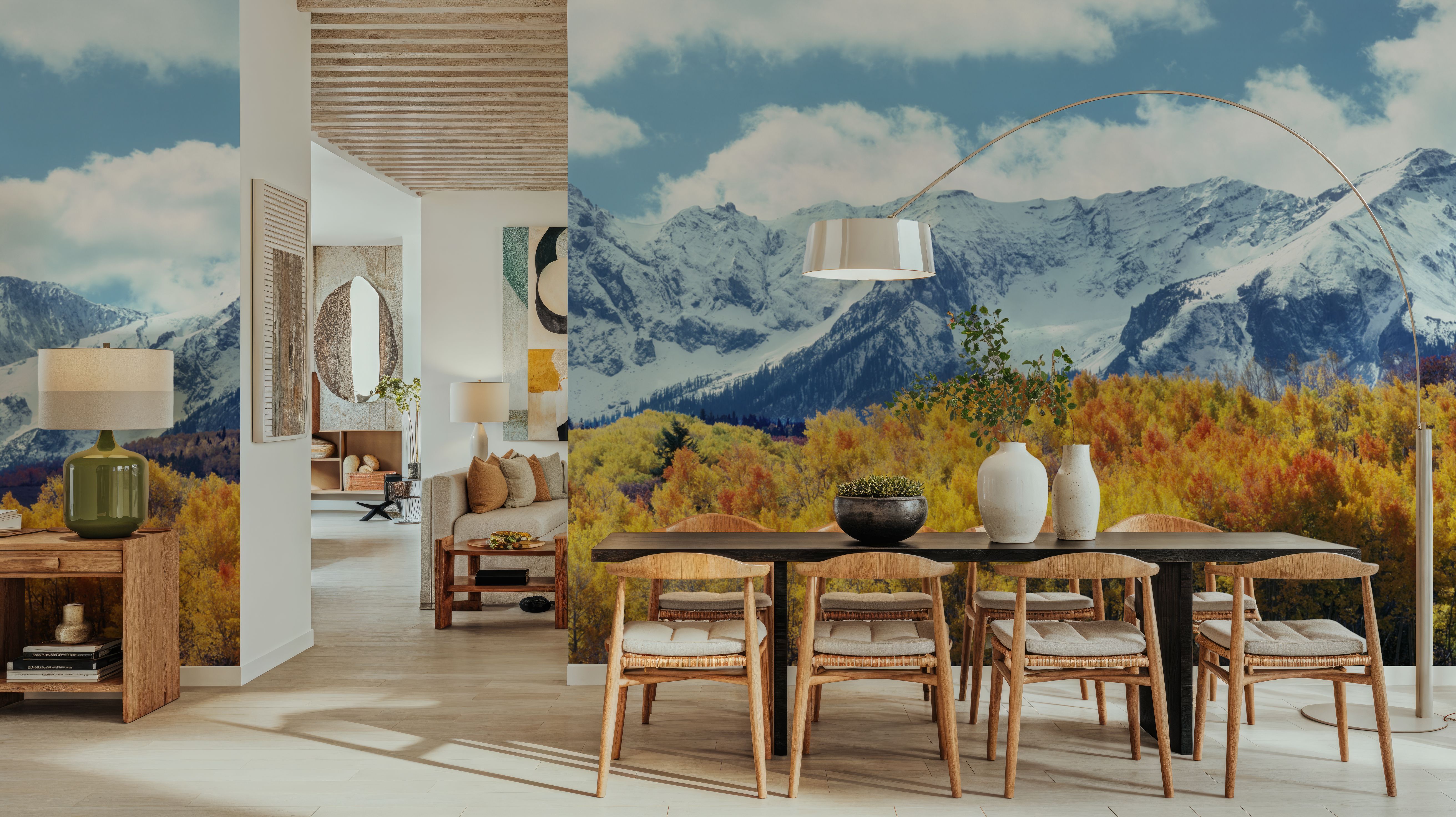 Misty Autumn Peaks Blue