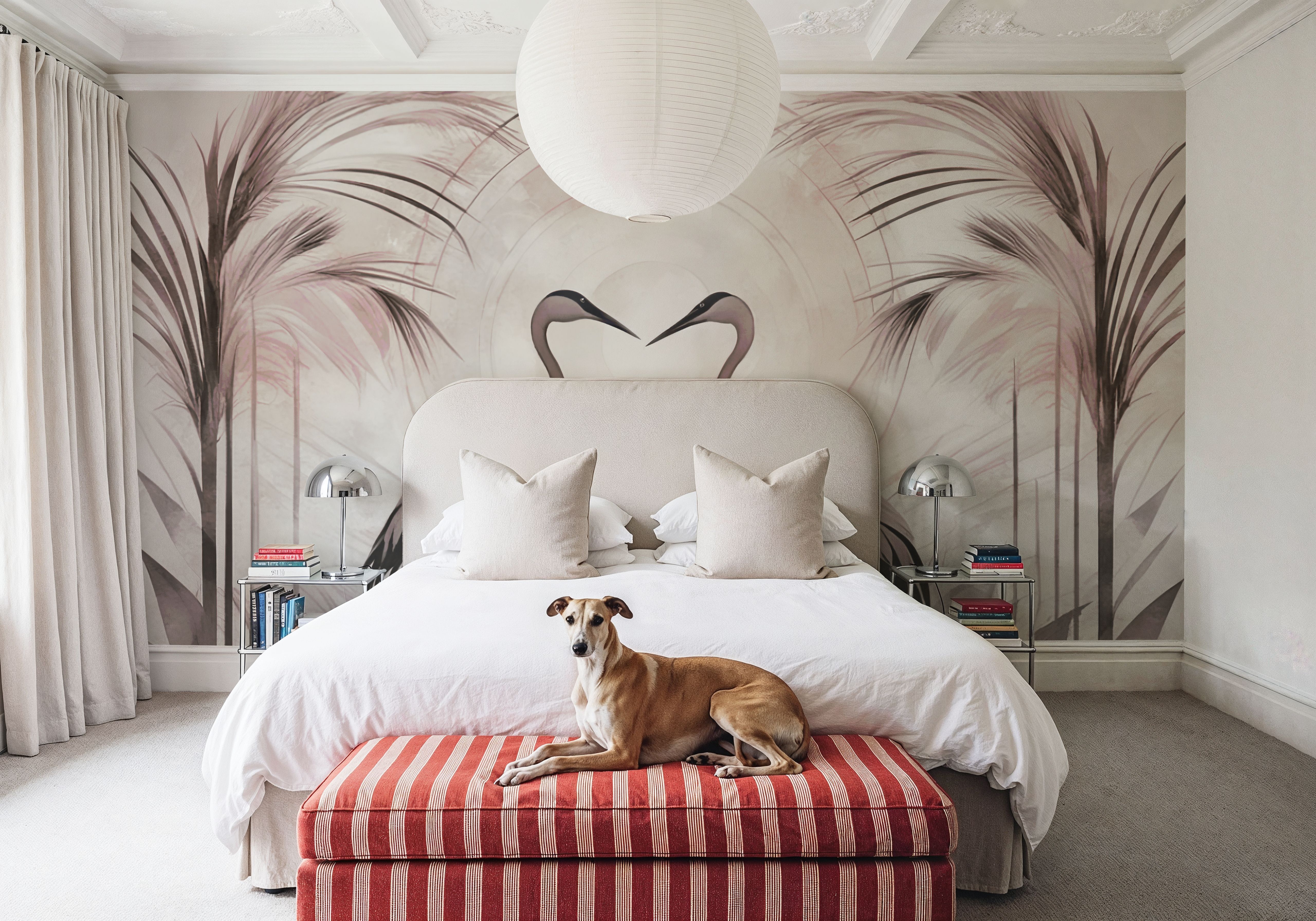 Cranes at Sunset Smoke, Wallpaper