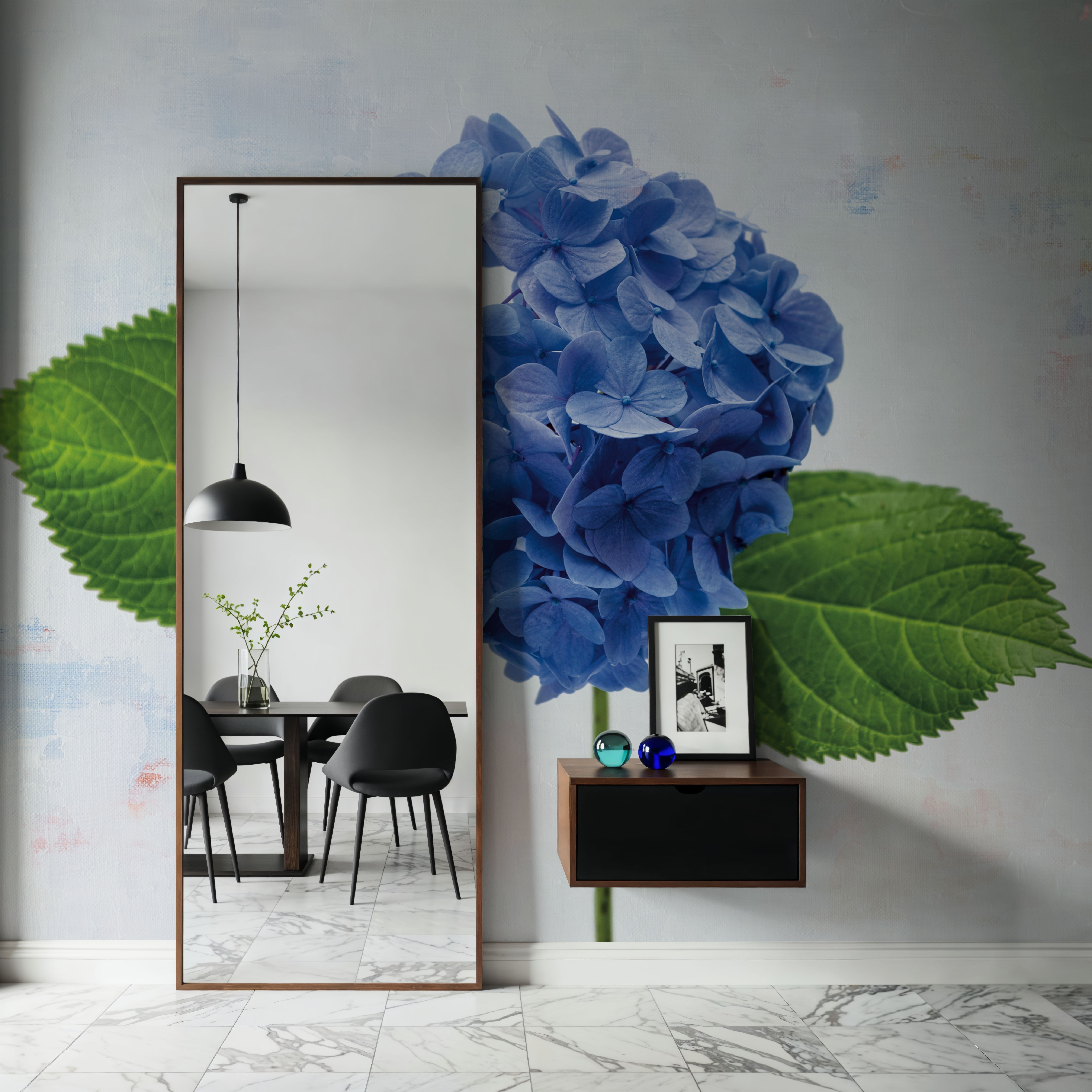 Bright Blue Hydrangea