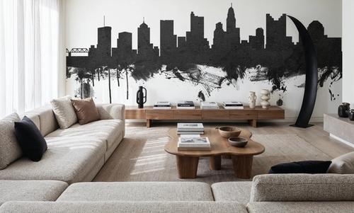 Columbus Ohio Skyline Black & White