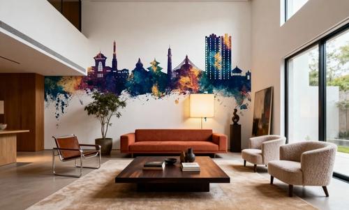 Kathmandu Nepal Skyline Blue & Bronze
