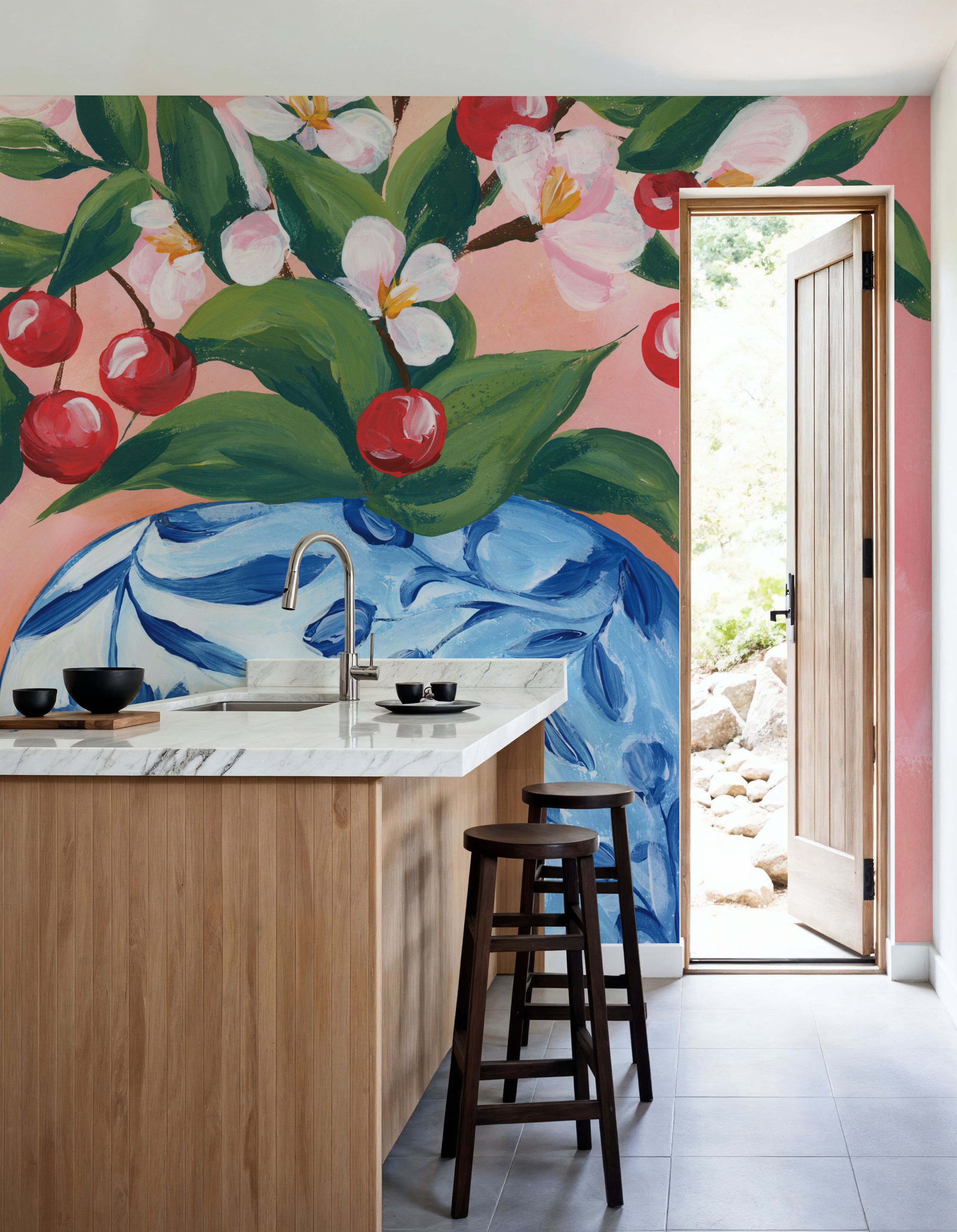 Blooming Cherry Vase