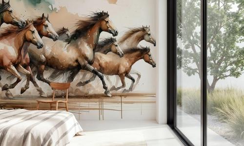 Watercolor Horses