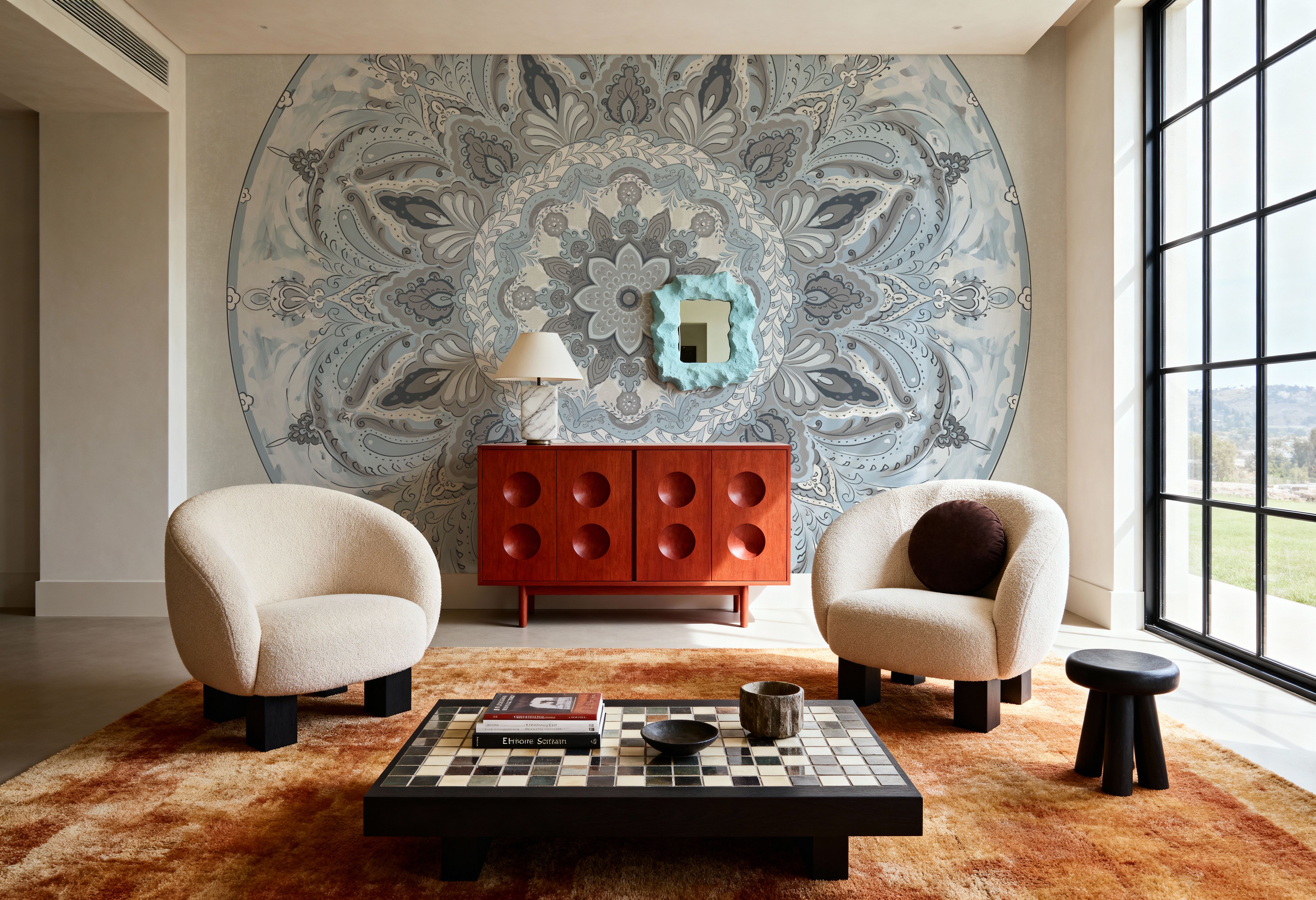 Goa Mandala I Dusty Blue