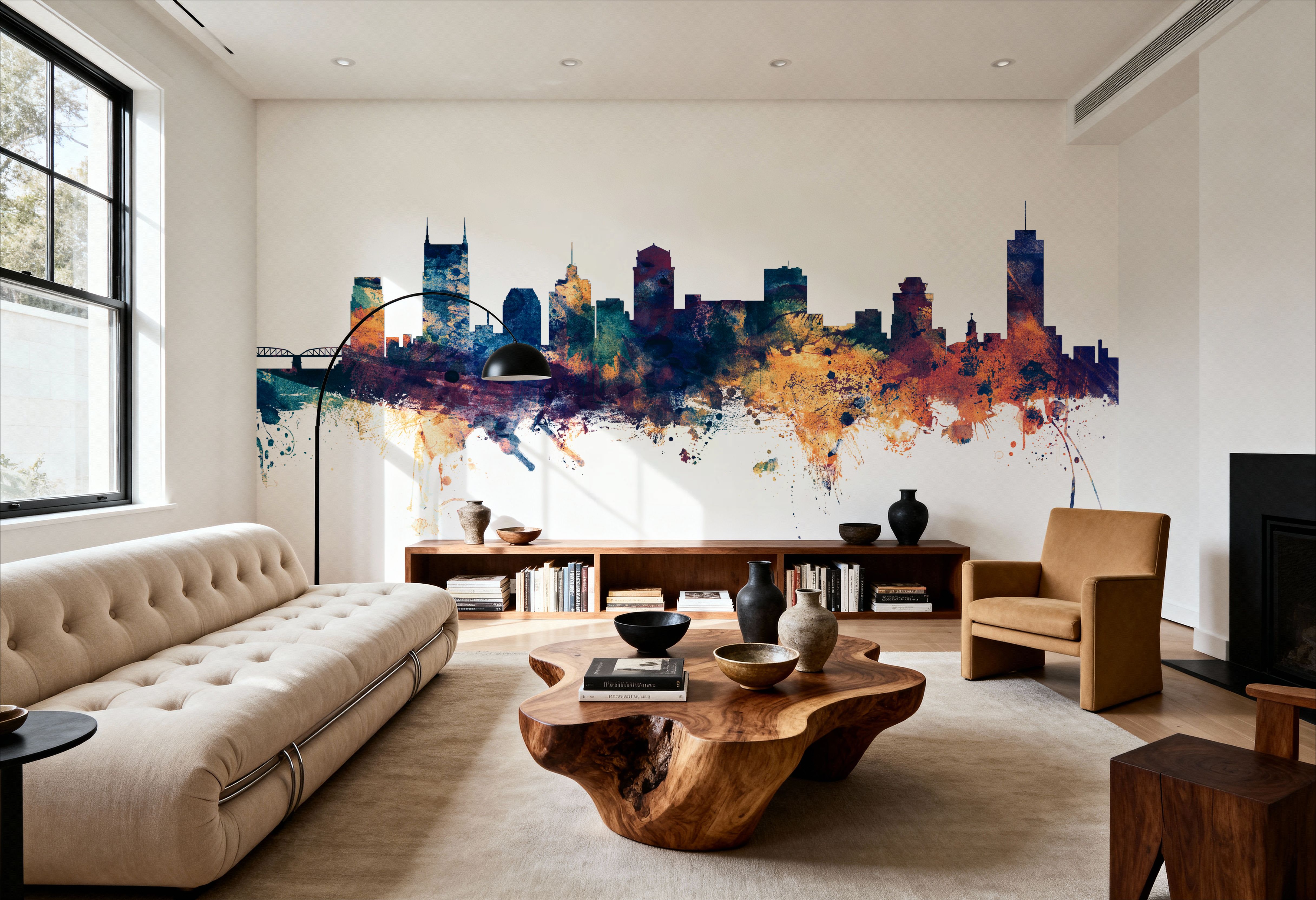 Nashville Tennessee Skyline Blue & Bronze