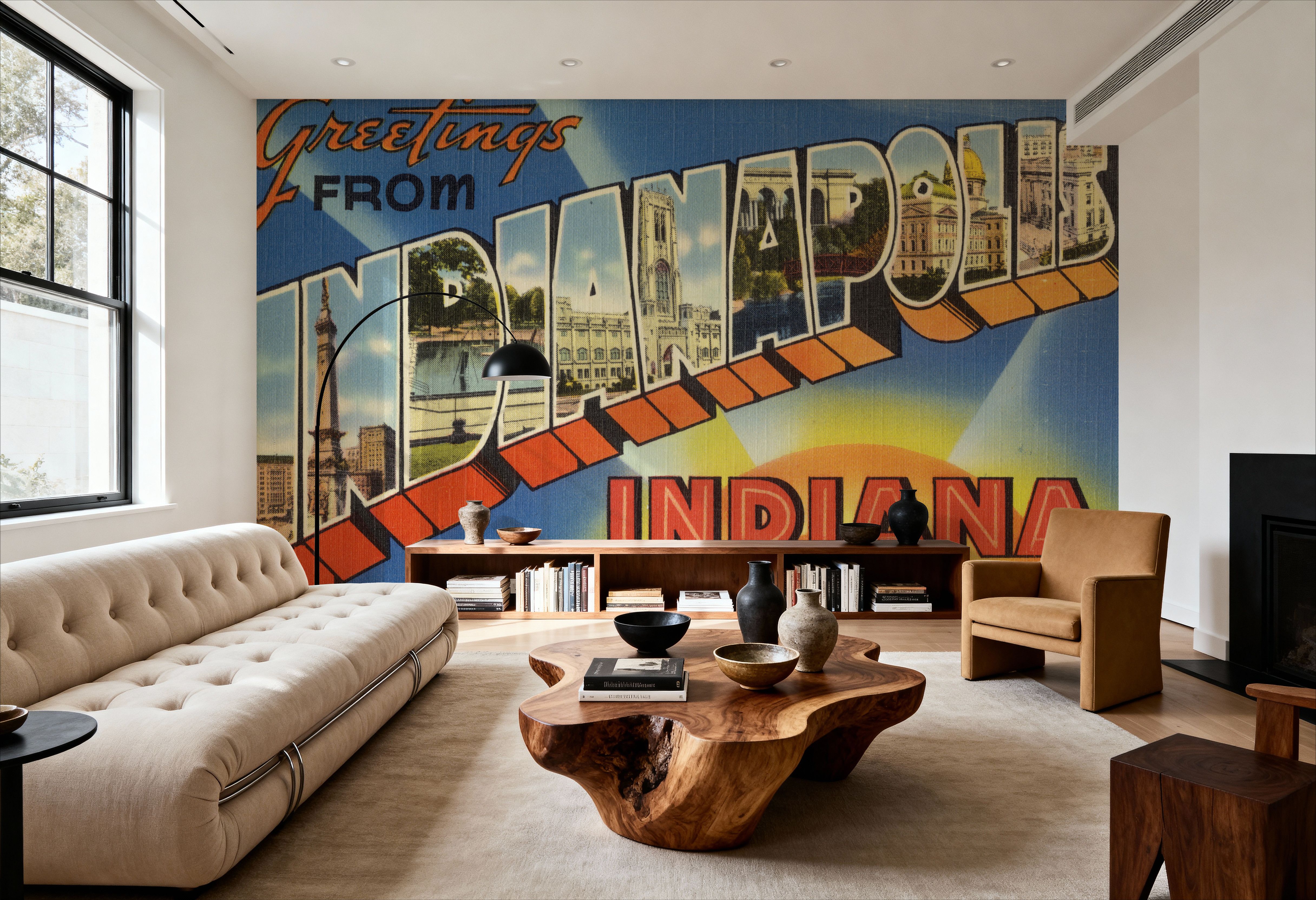 Greetings from Indianapolis - Screenprint Postcard