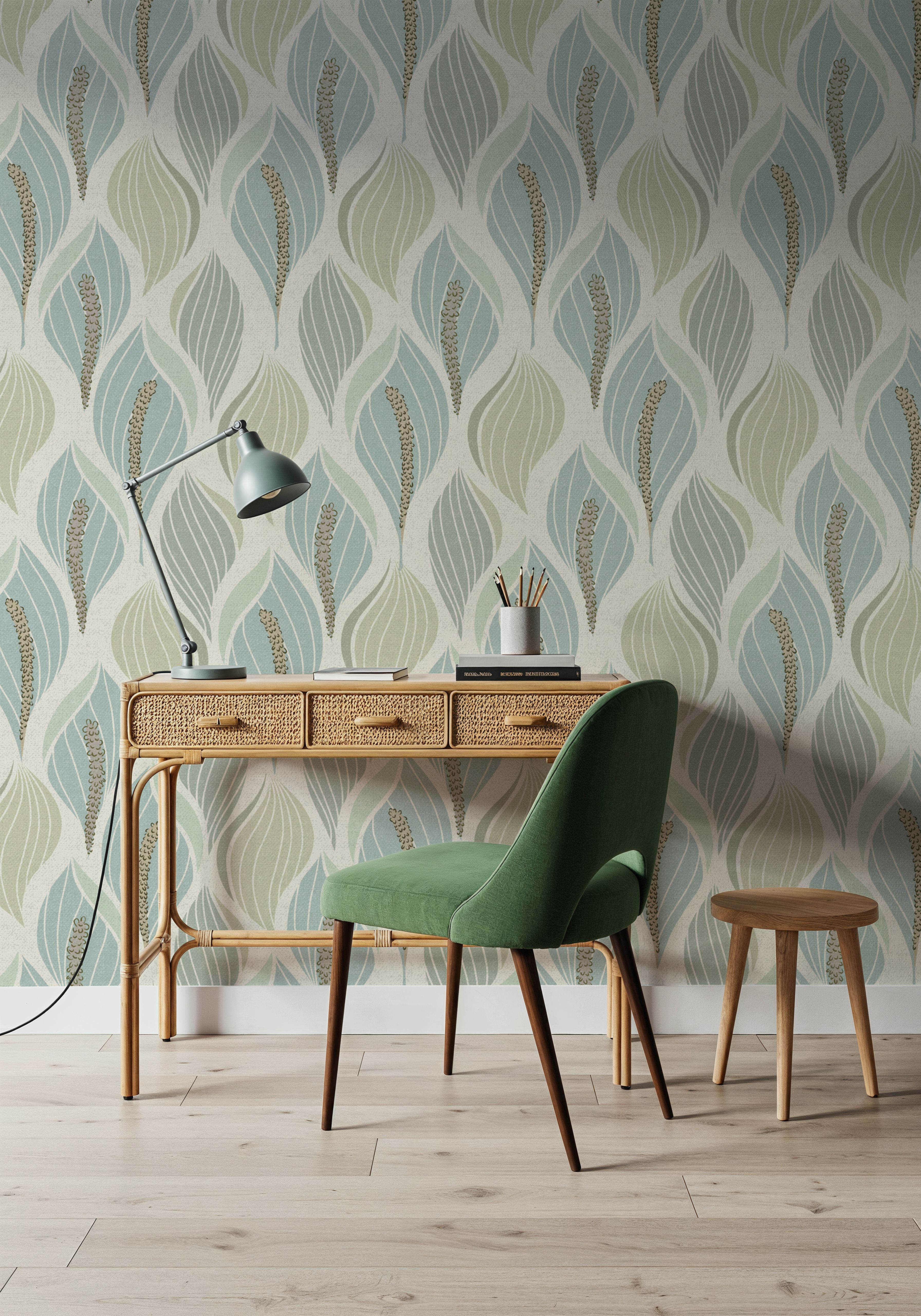 Minimalistic Flow Peace Lily, Soft Green