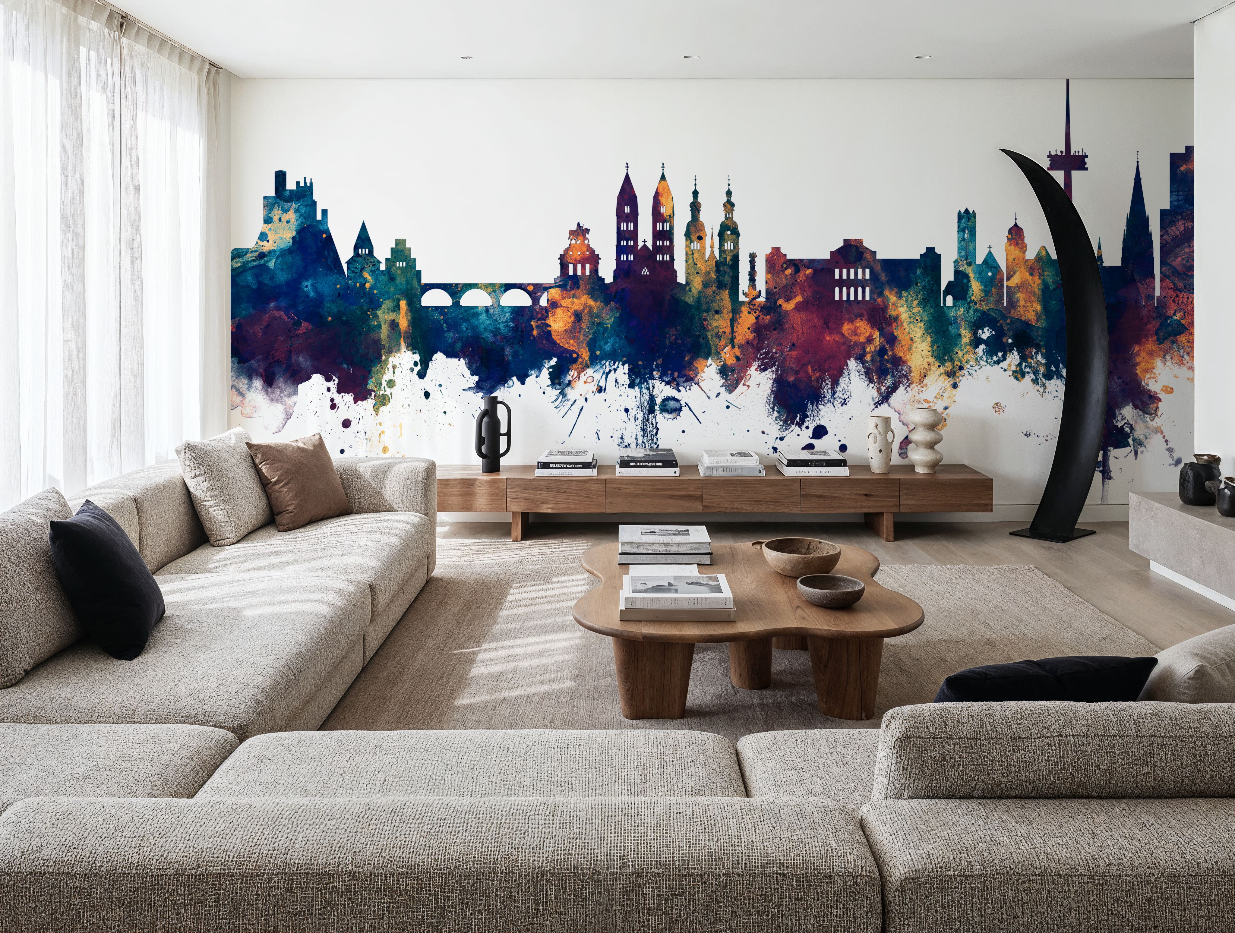 Koblenz Germany Skyline Blue & Bronze