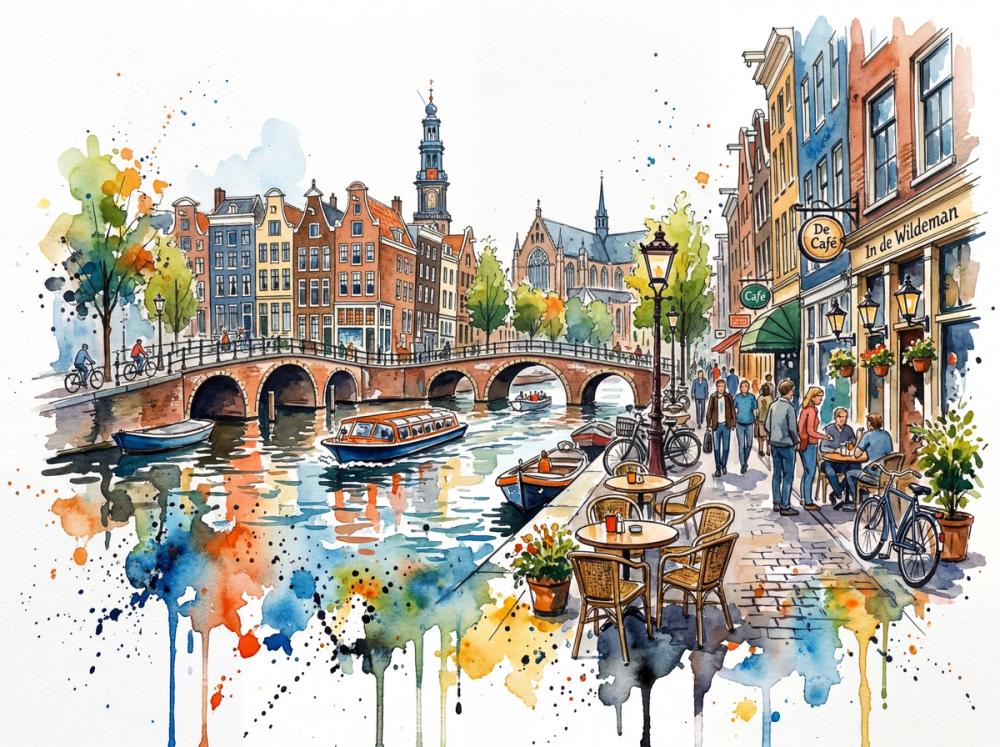 Amsterdam - Watercolor City Series
