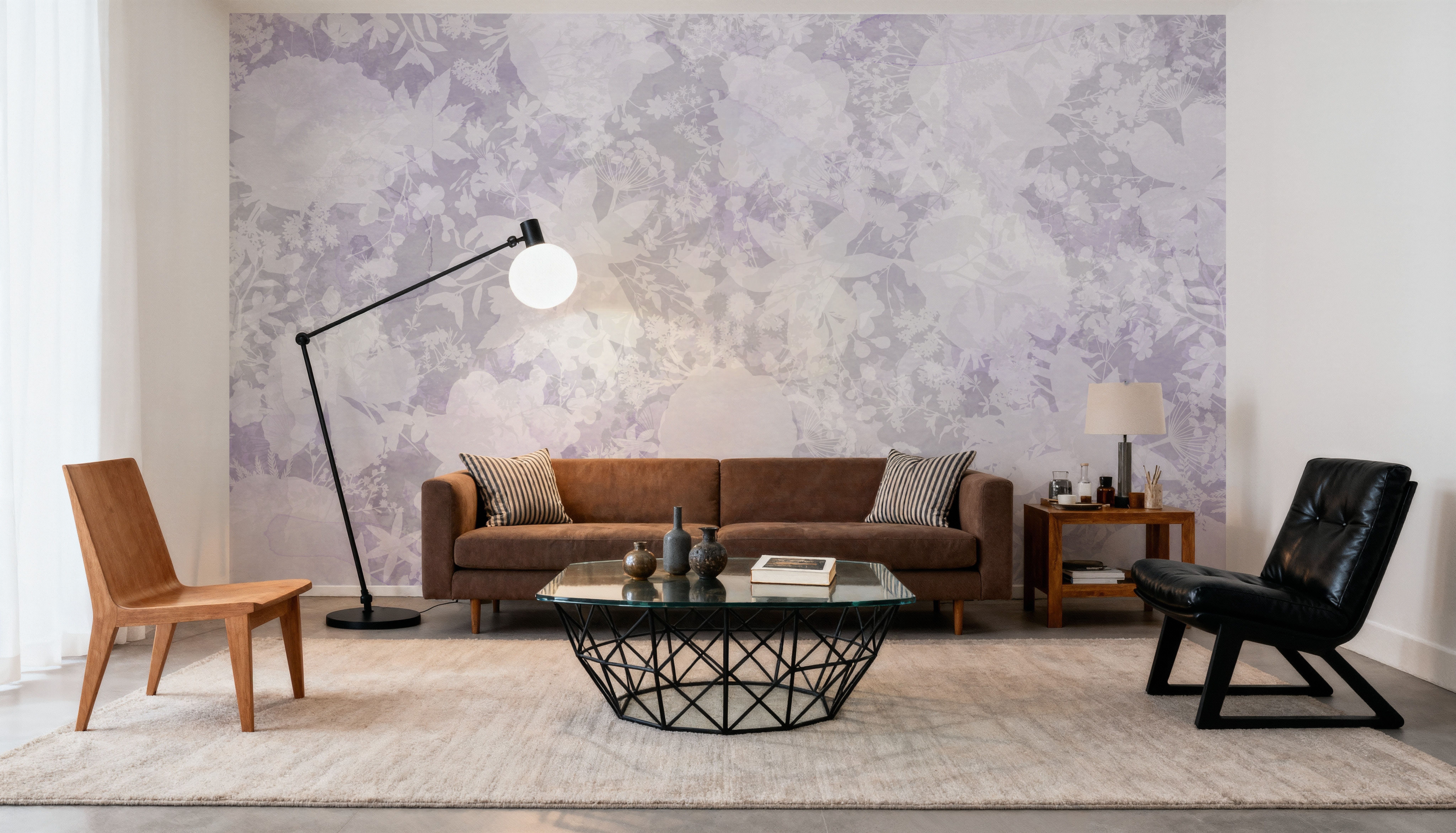 Flower Silhouette Purple