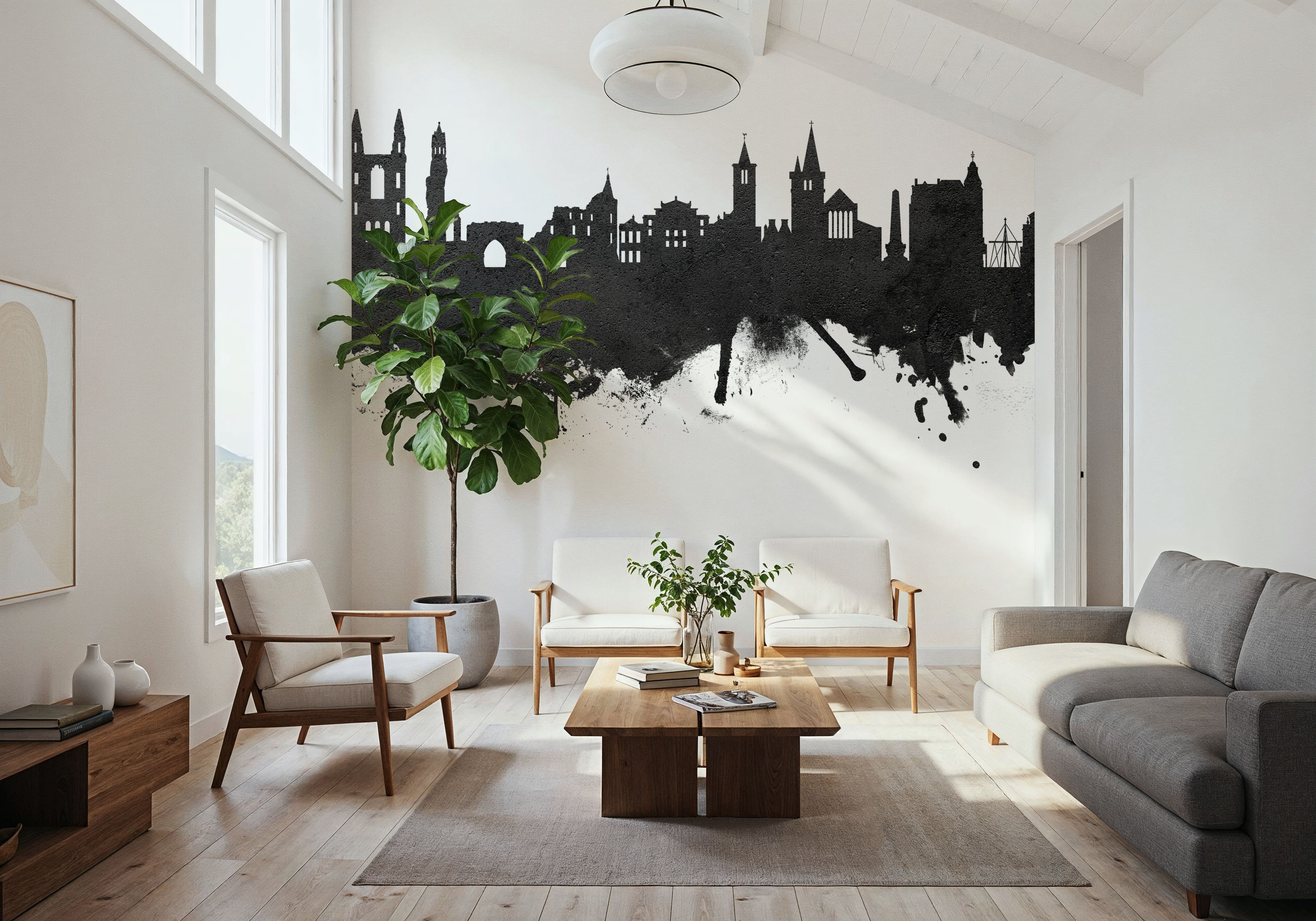 At Andrews Scotland Skyline Black & White