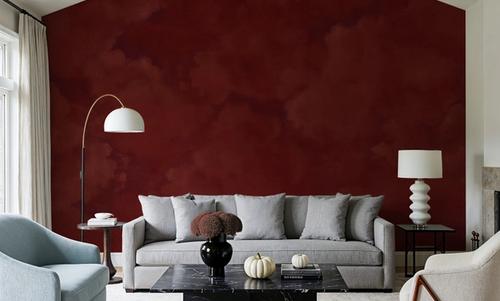Painted Dreamy Clouds, Cherry Red