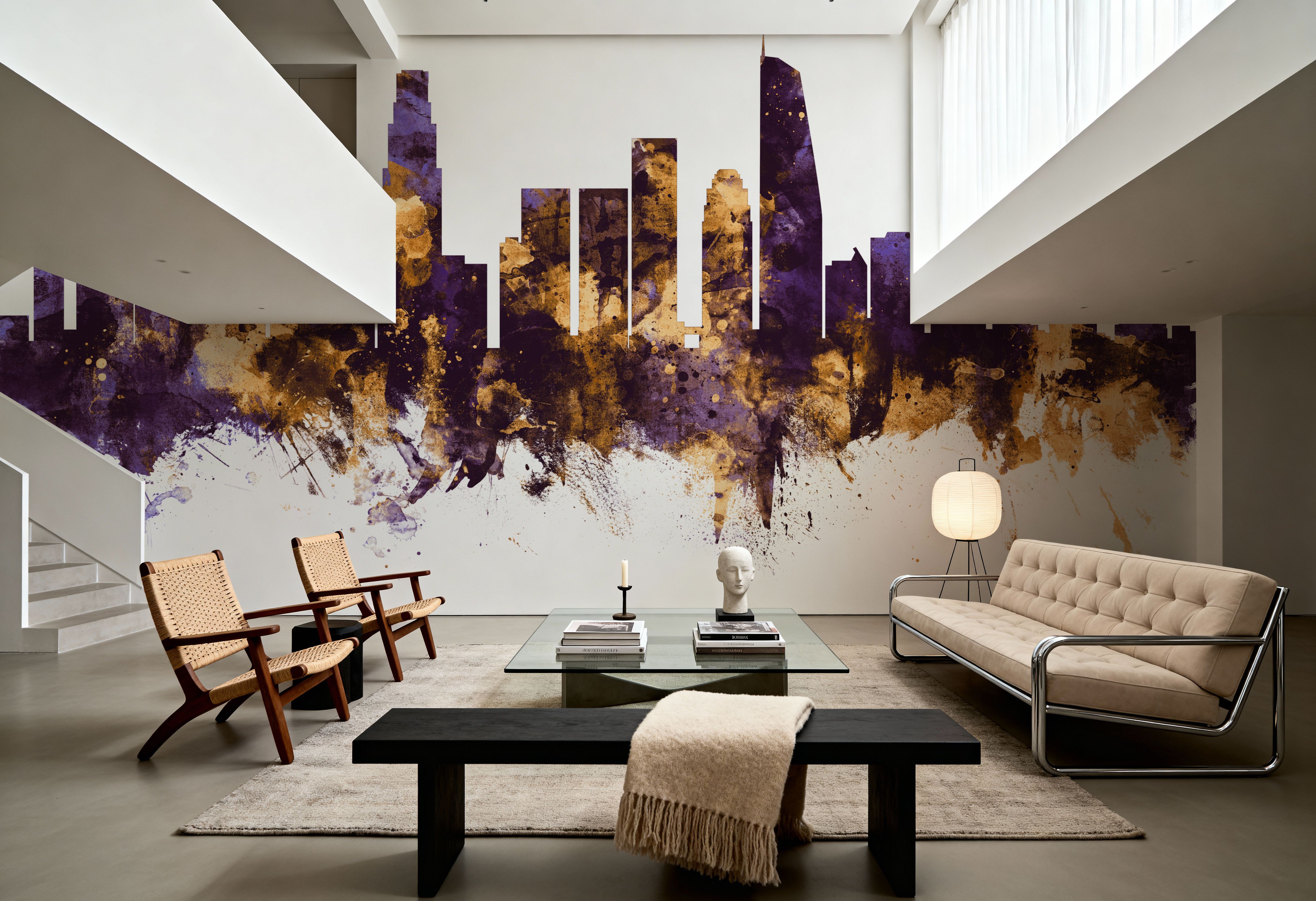 Los Angeles Skyline Purple & Gold