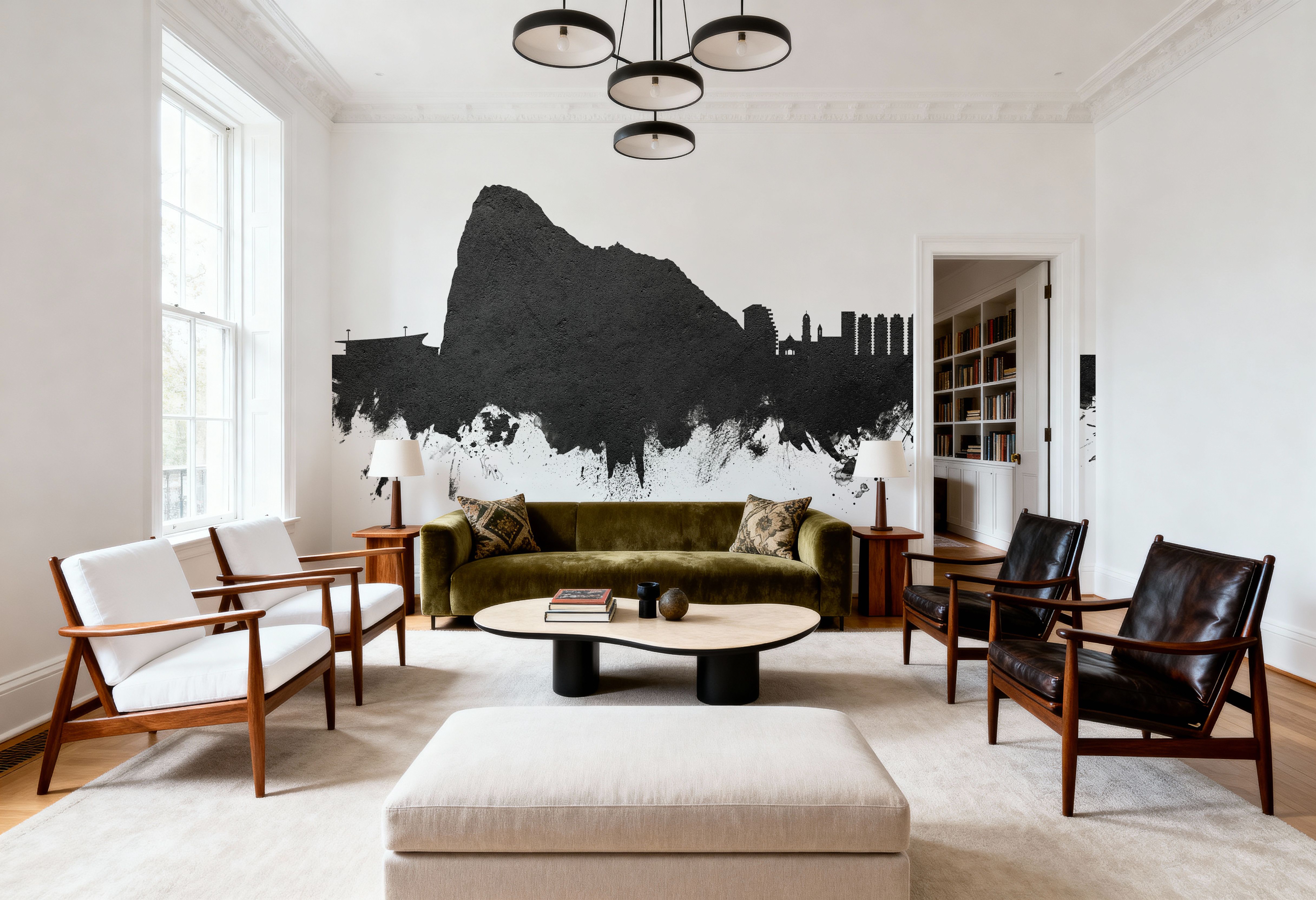 Gibraltar Skyline Black & White