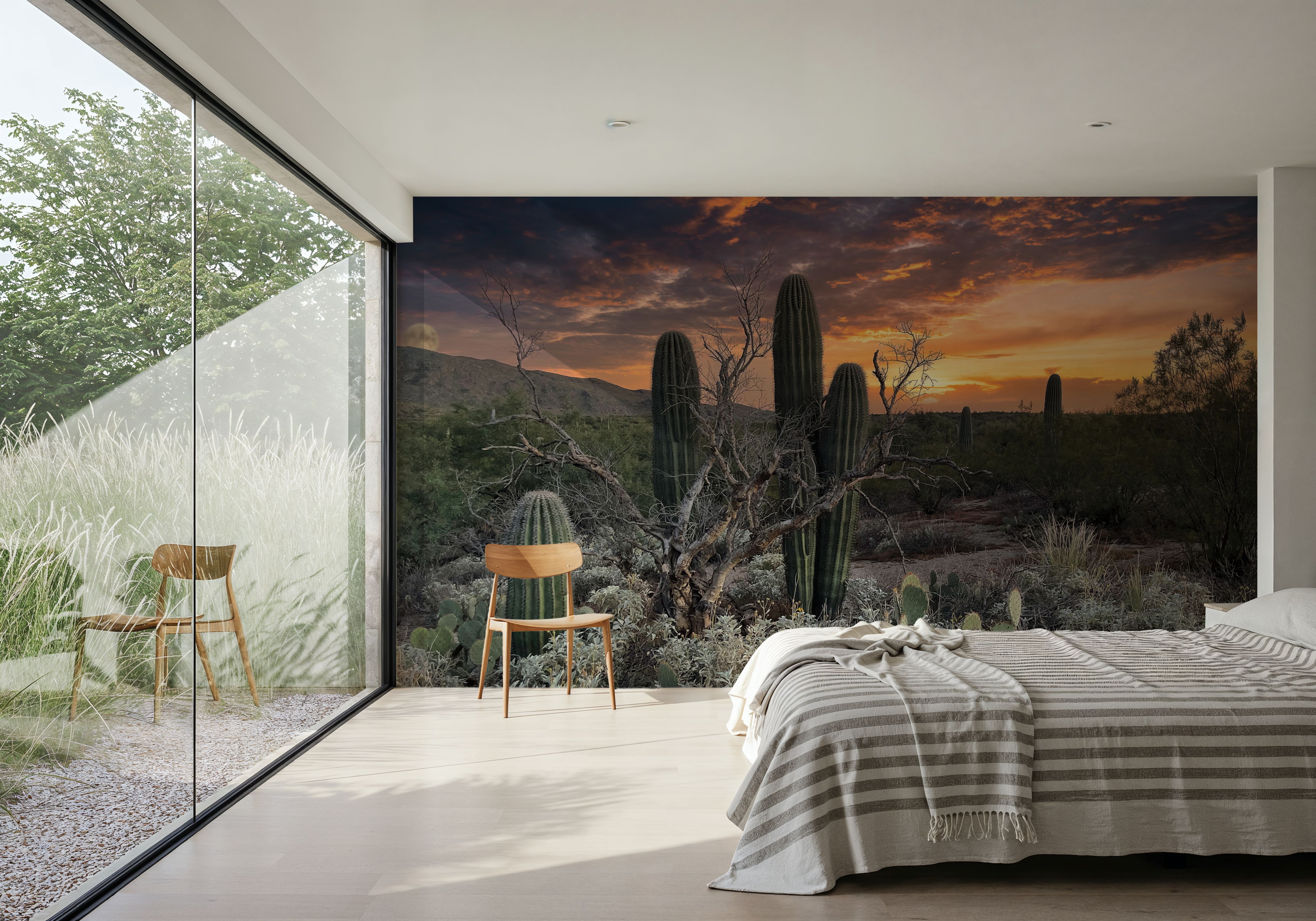 Sunset Moonrise, Papel pintado