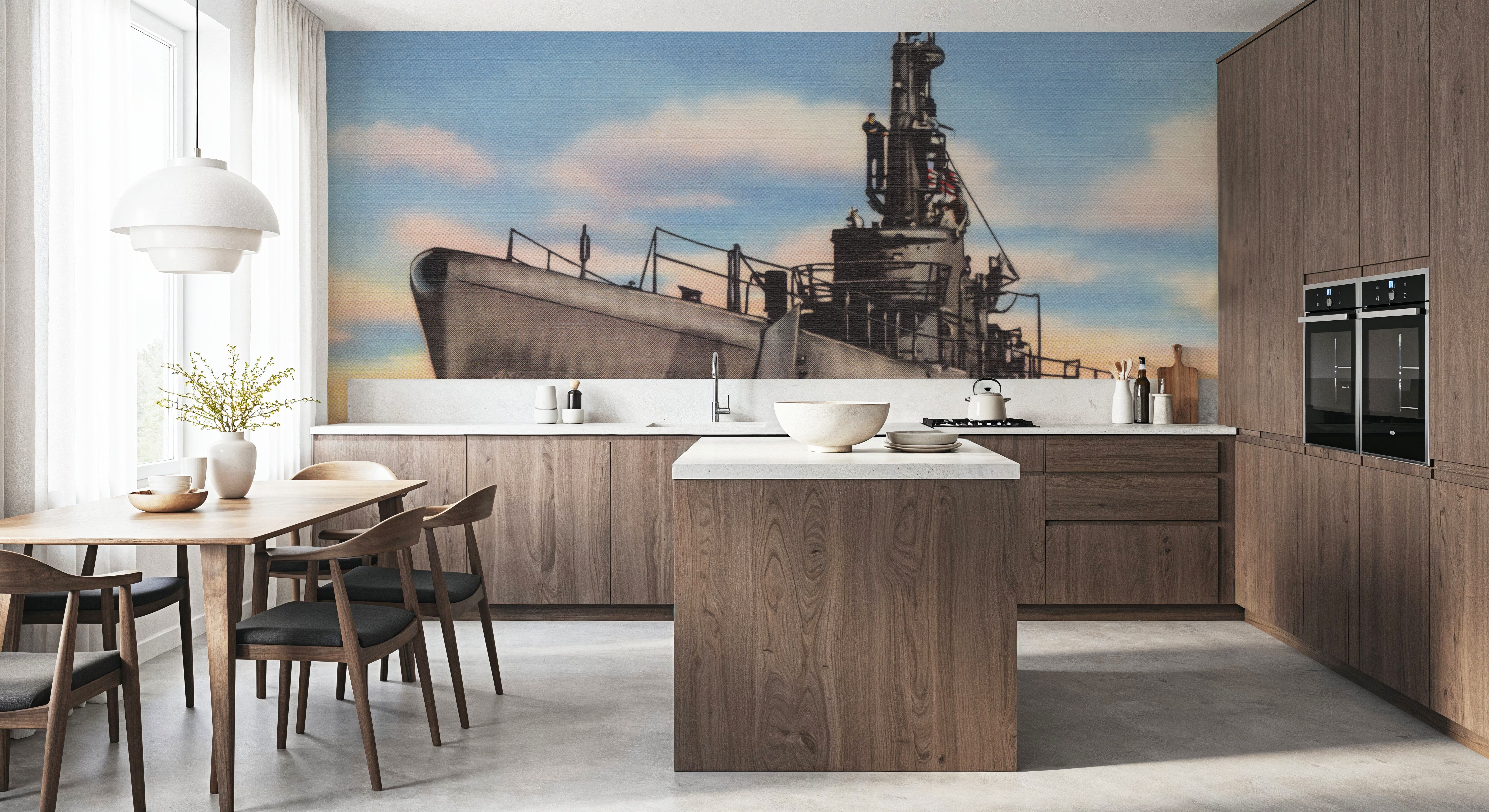 Greetings from the Seas - Screenprint Postcard, Wallpaper