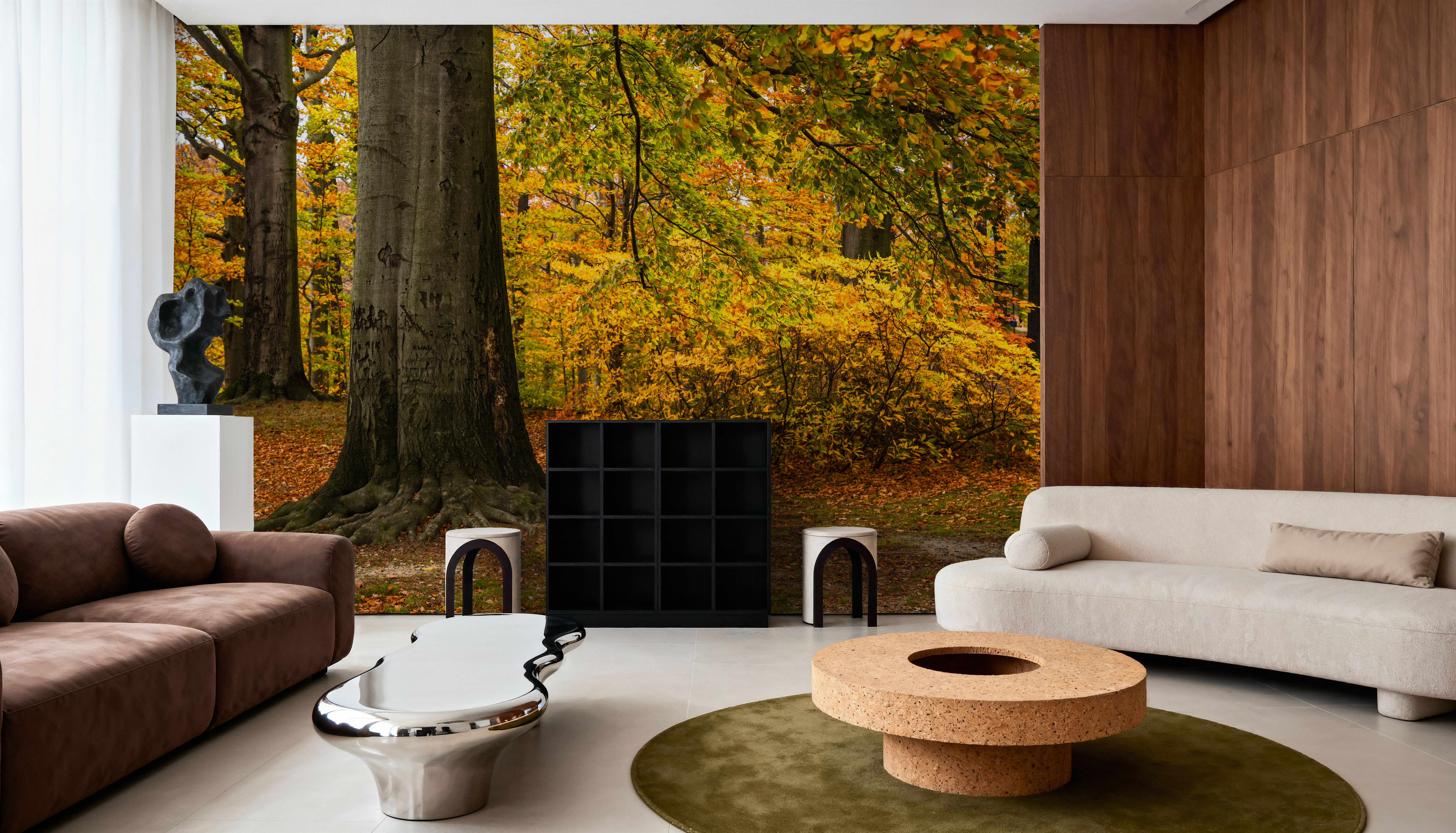 Falling Yellow Autumn Leaves