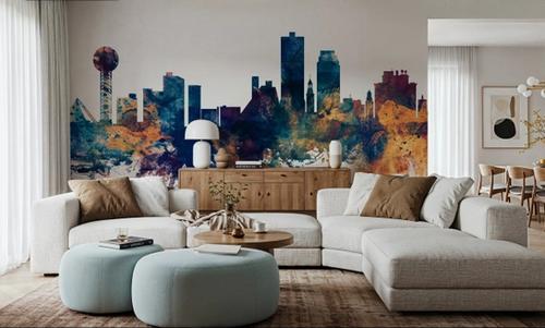 Knoxville Tennessee Skyline Blue & Bronze