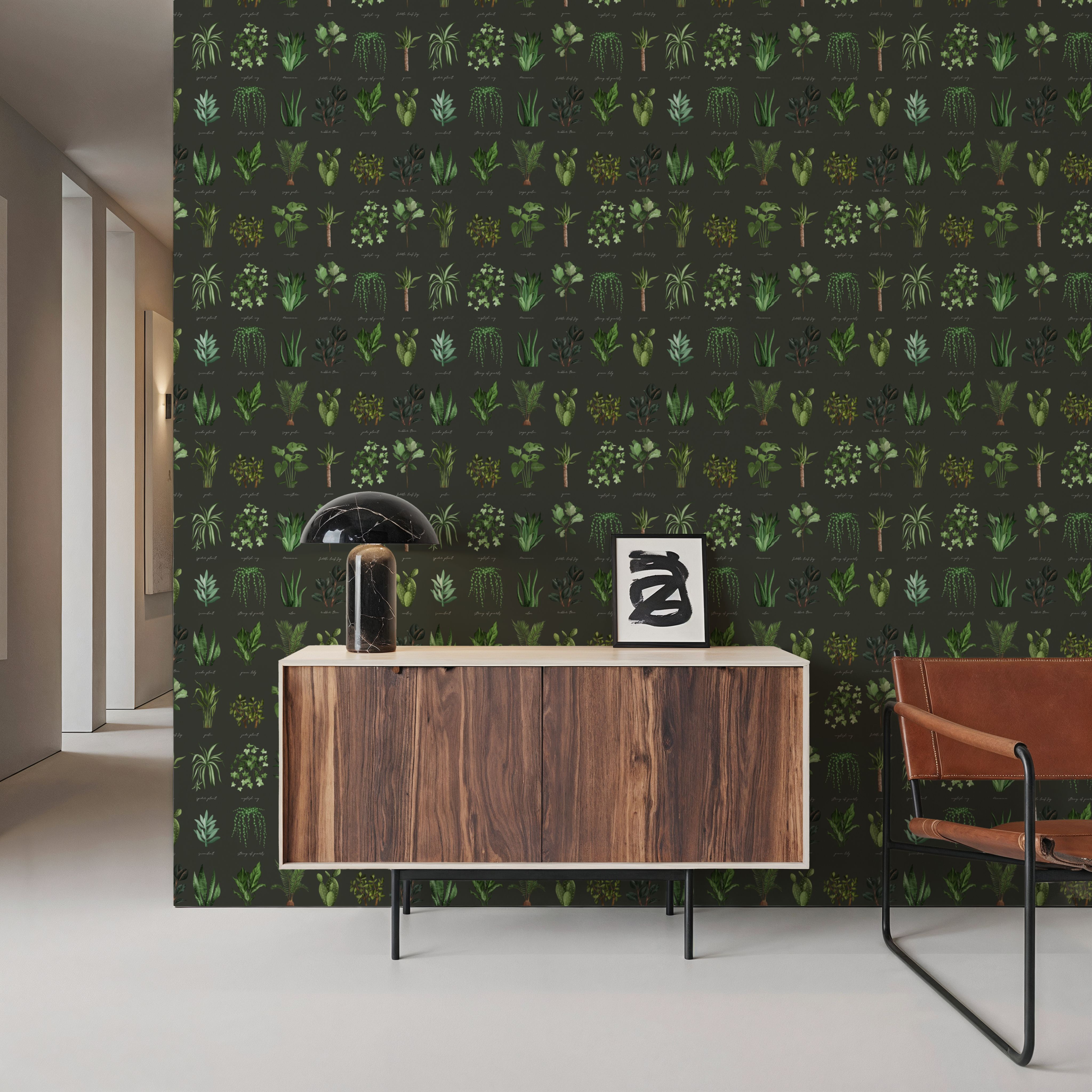 House Plant Green, Wallpaper